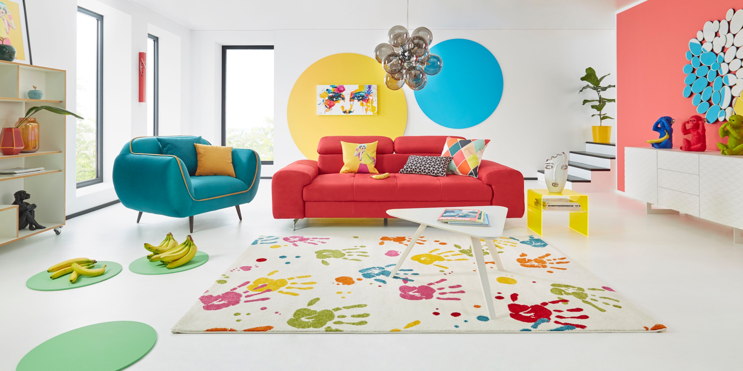 COTTA 3-Sitzer »Chef« Big-Sofa mit Kopfteilverstellung, edle Metallkufen
