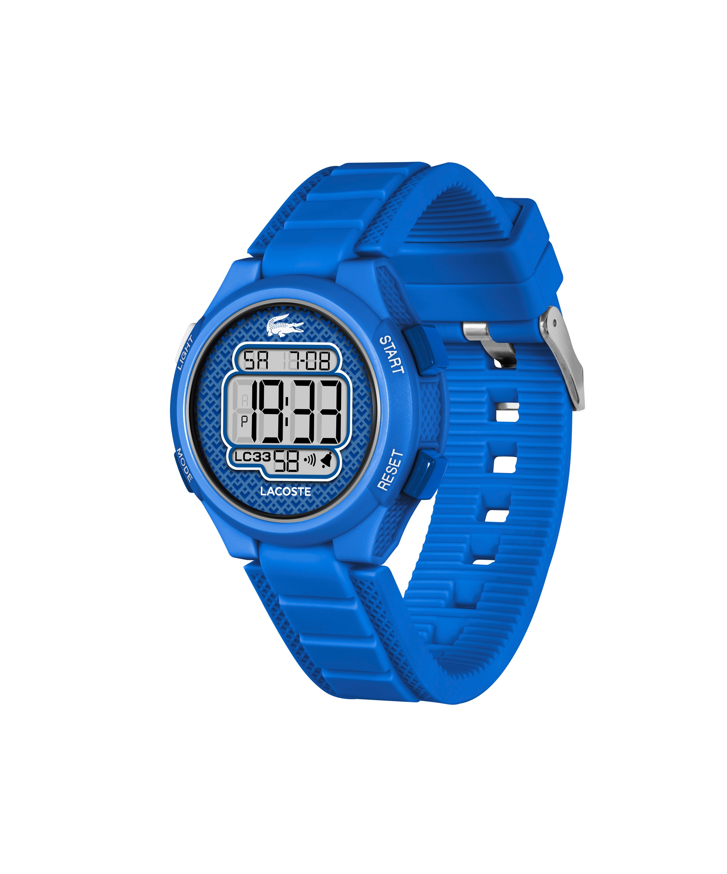 Lacoste Chronograph »LC33«, Quarzuhr, Armbanduhr, Silikonarmband, digital, Tag, Stoppfunktion
