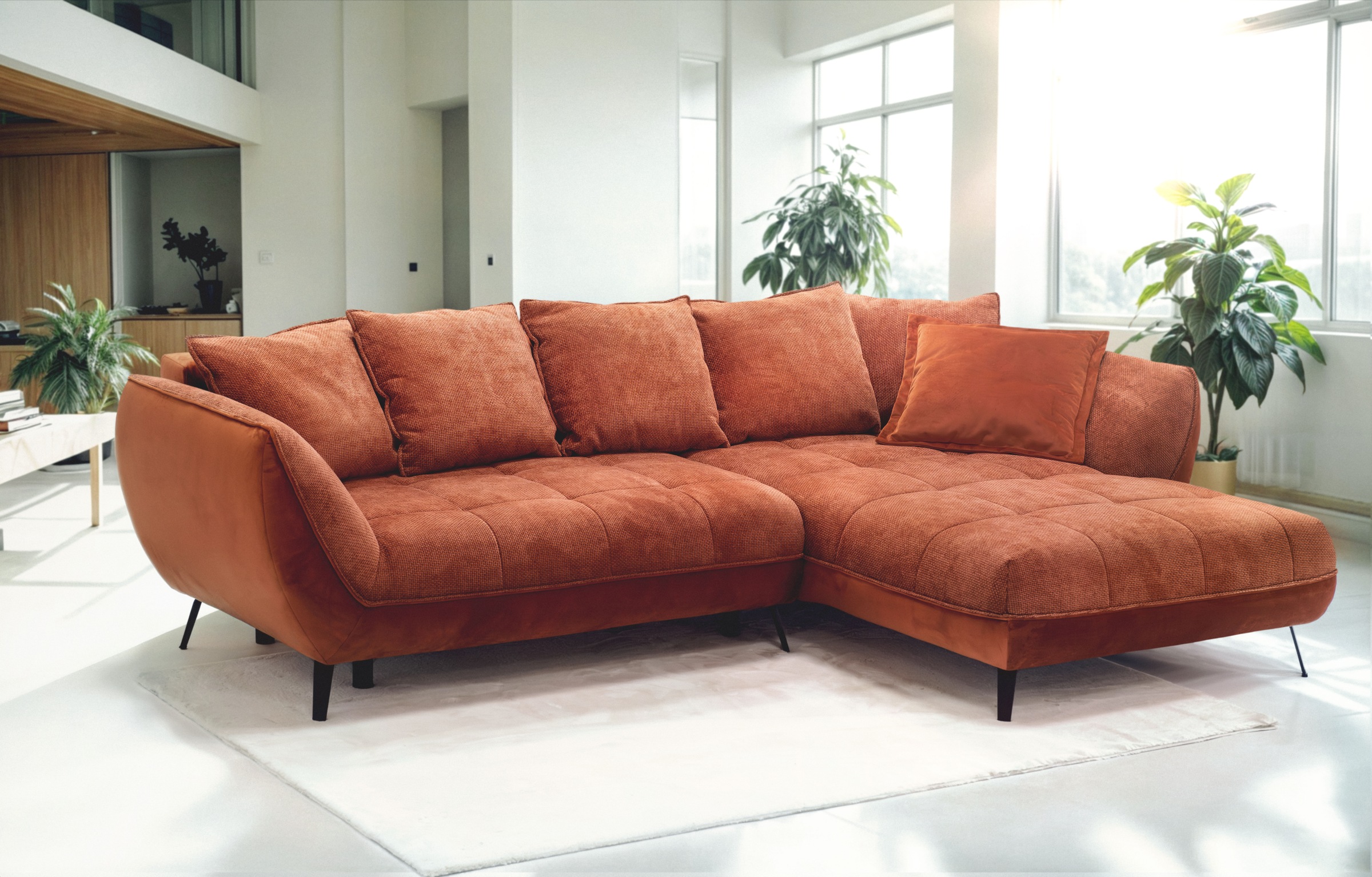 exxpo - sofa fashion Ecksofa »Midway mit einfacher Easy-Lift-Bettfunktion, günstig online kaufen
