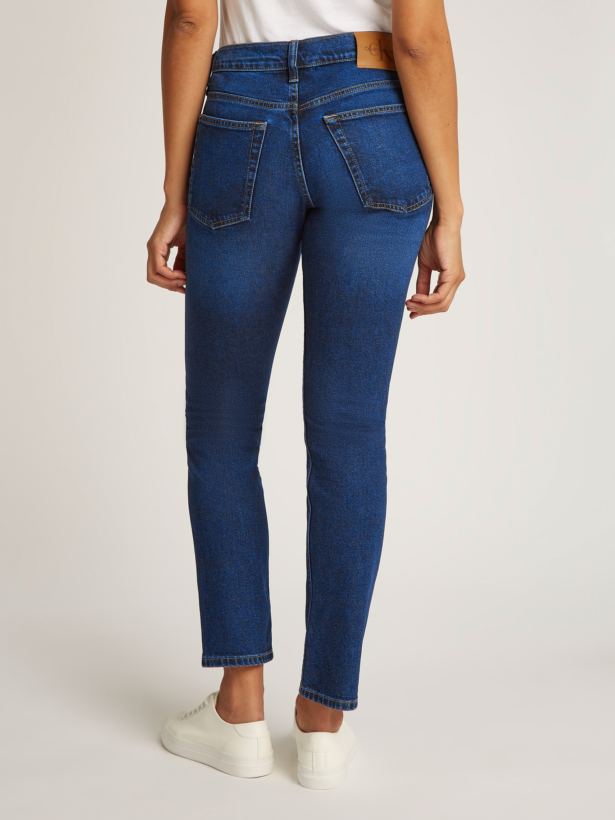 Calvin Klein Jeans Slim-fit-Jeans »SLIM«, Coinpocket, Logostickerei