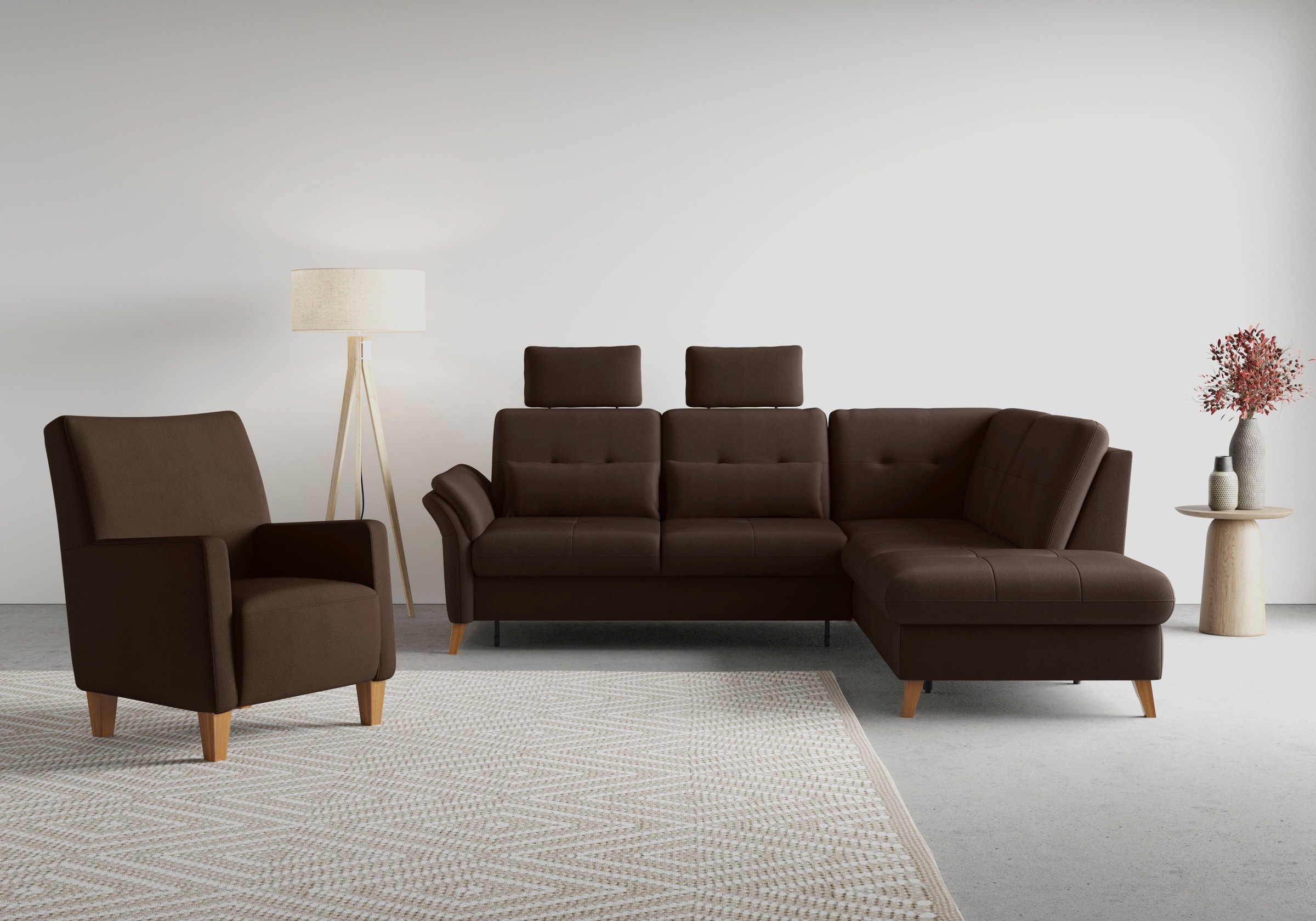 sit&more Ecksofa »Göteborg« inkl. Sitztiefenverstellung, wahlweise mit Bett günstig online kaufen