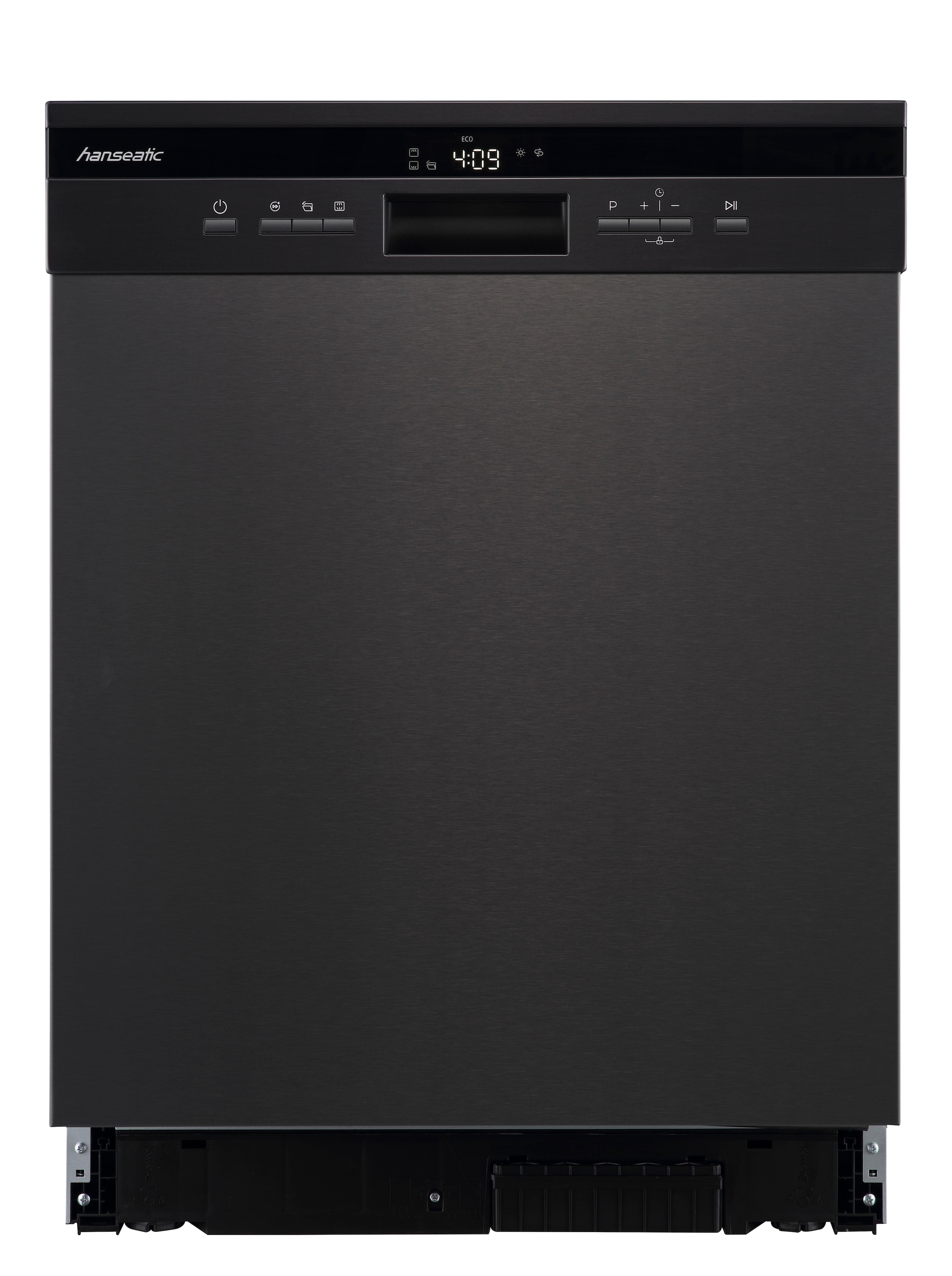 HANSEATIC Unterbaugeschirrspüler »HD6B14B35E« 14 tlg. Maßgedecke schwarz Automatische Türöffnung