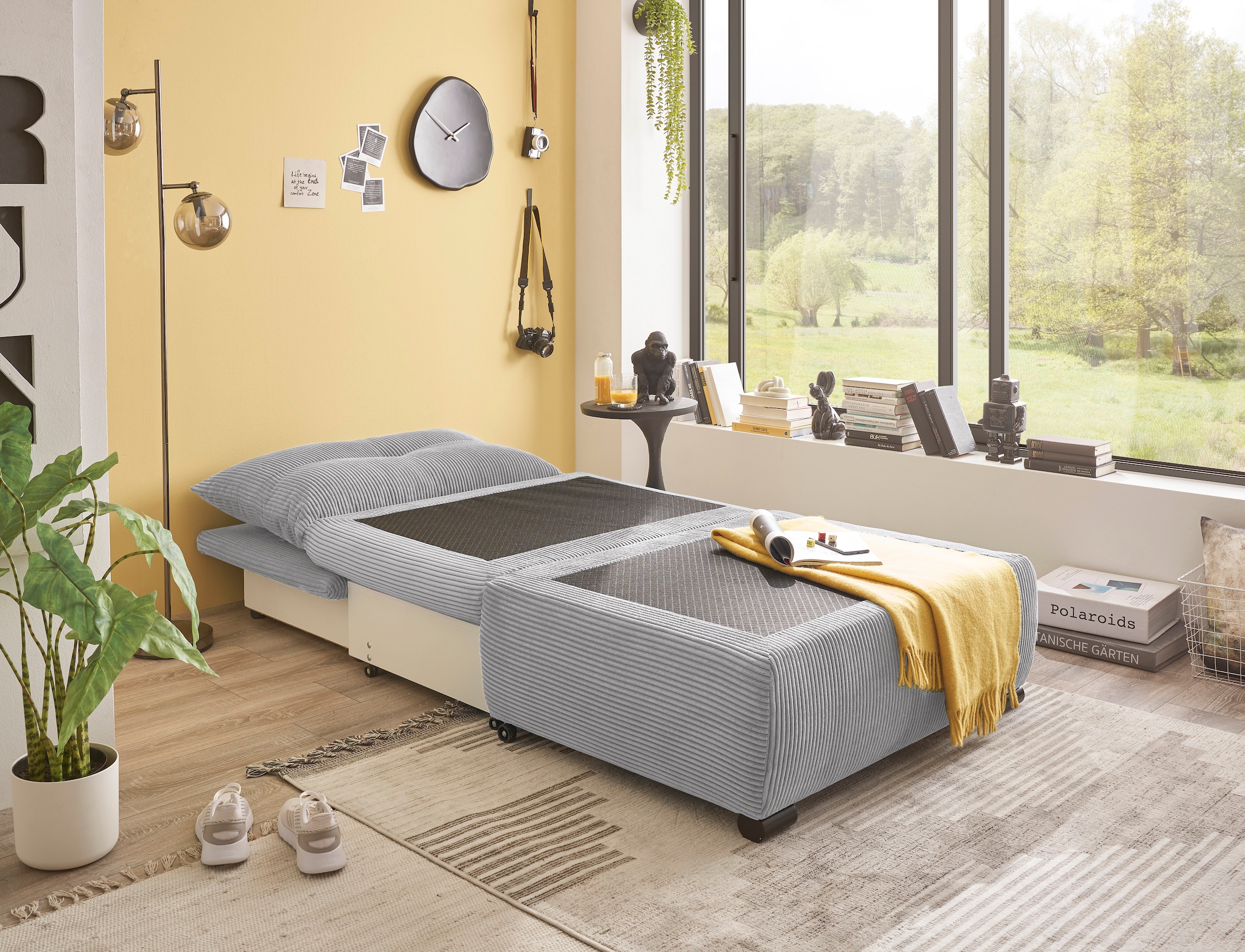 ED EXCITING DESIGN Schlafsofa »Charlie«, Schlafsessel mit Bettkasten & 1 Rückenkissen