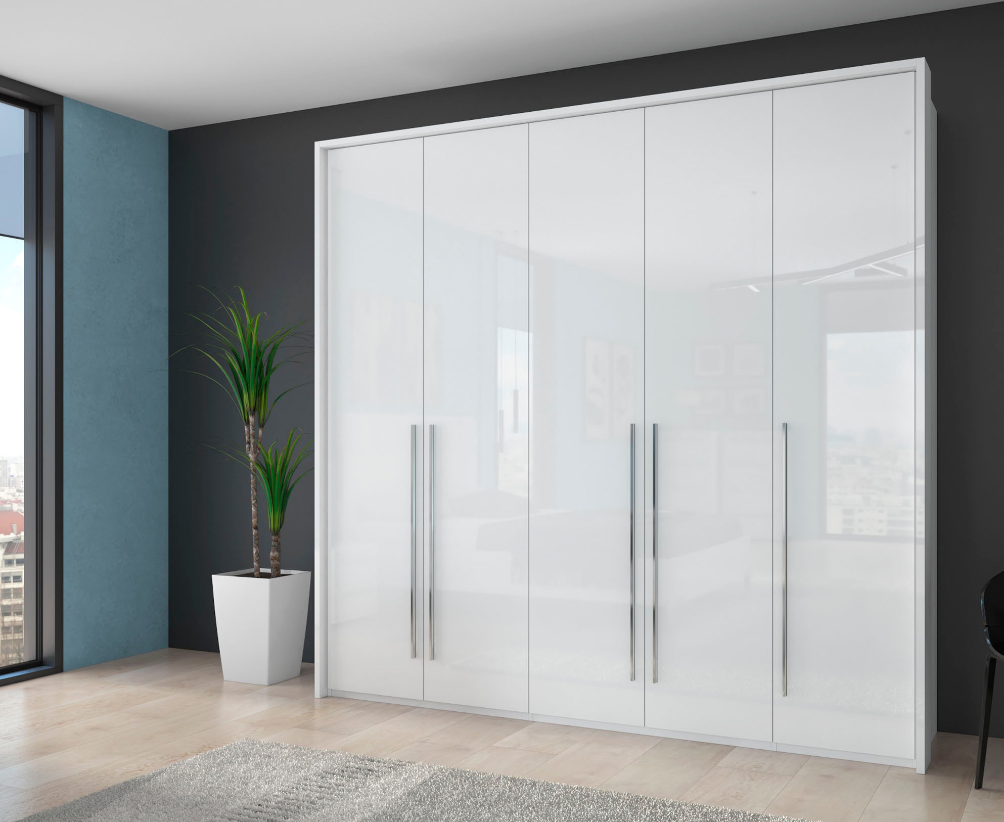 PLACES OF STYLE Kleiderschrank »Piano, inklusive Rahmen und Beleuchtung, so günstig online kaufen