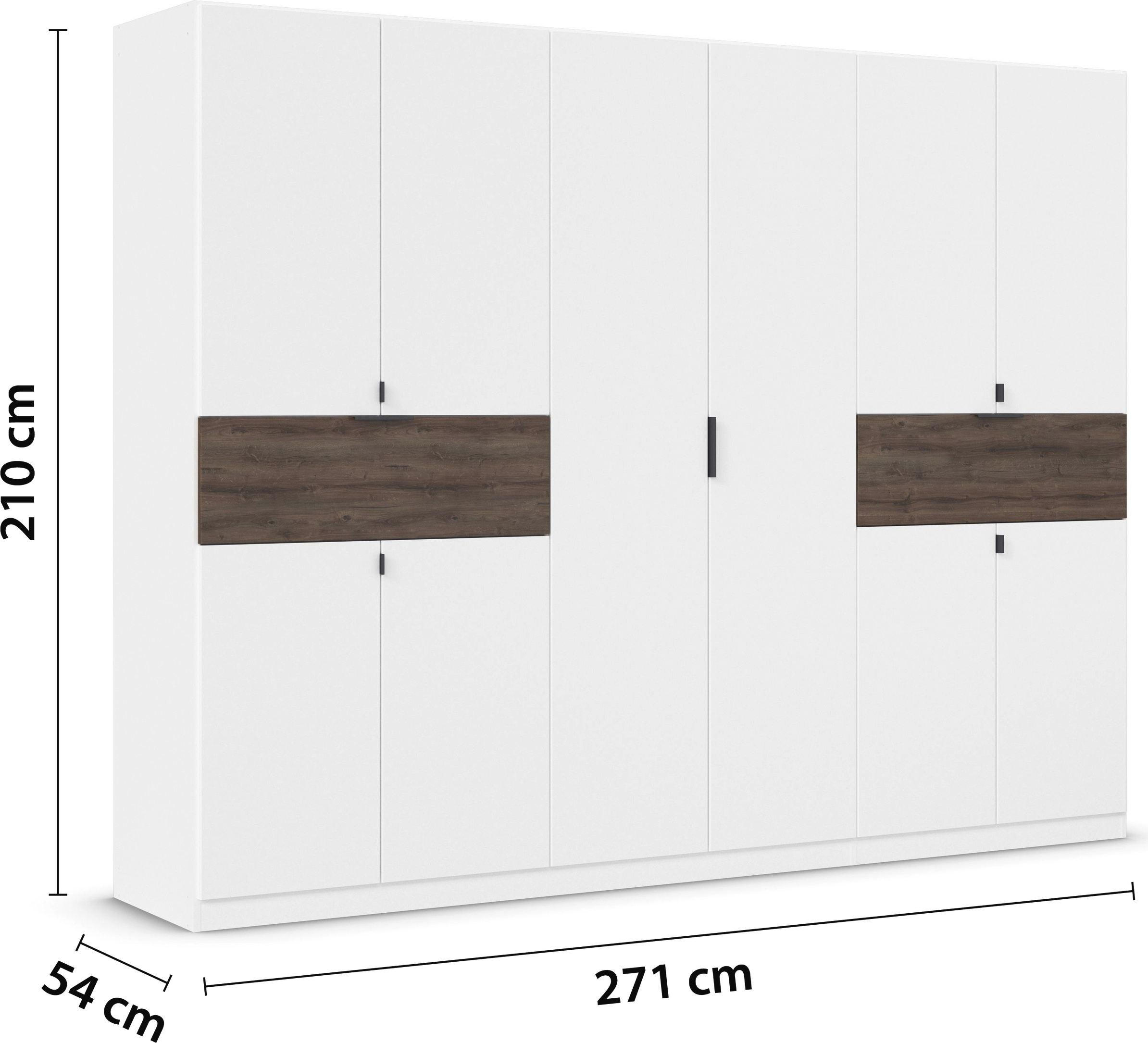 rauch Drehtürenschrank »Kleiderschrank Schrank Garderobe Wäscheschrank TICAO«, (Schubladen in der Höhe variabel positionierbar), mit 2 geräumigen Schubladen, viel Stauraum MADE IN GERMANY