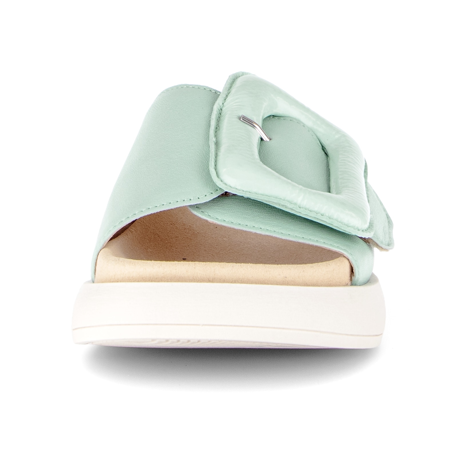 Gabor Pantolette  Plateau, Schlupfschuh, Sommerschuh mit großer Zierschnalle