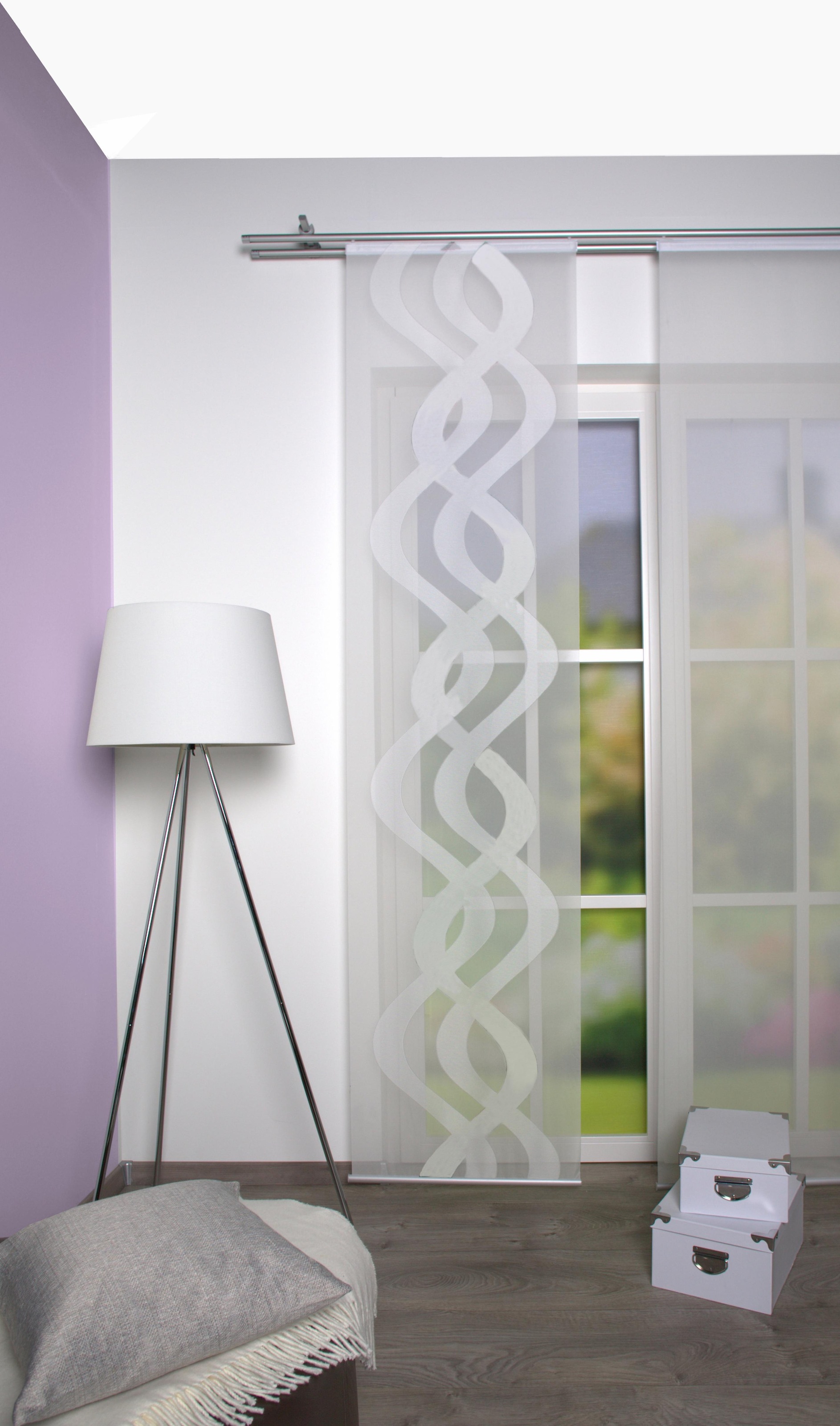 HOME WOHNIDEEN Schiebegardine »RONALD« Klettband 1 Stk. tlg. HxB: 245x60, i günstig online kaufen