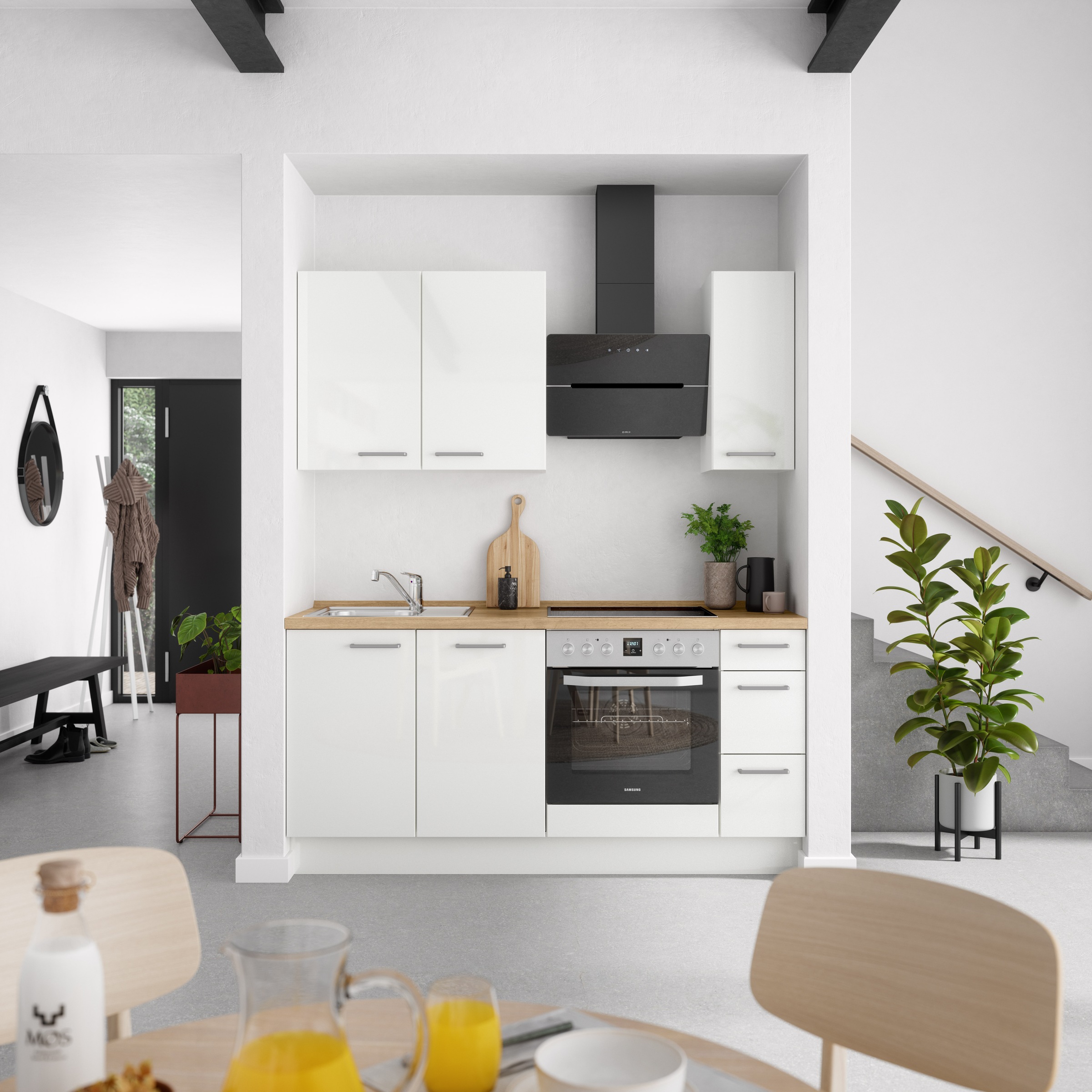 nobilia® Küchenzeile »"Flash II"«, vormontiert, Ausrichtung wählbar, Breite 180 cm, wahlw. mit E-Geräten