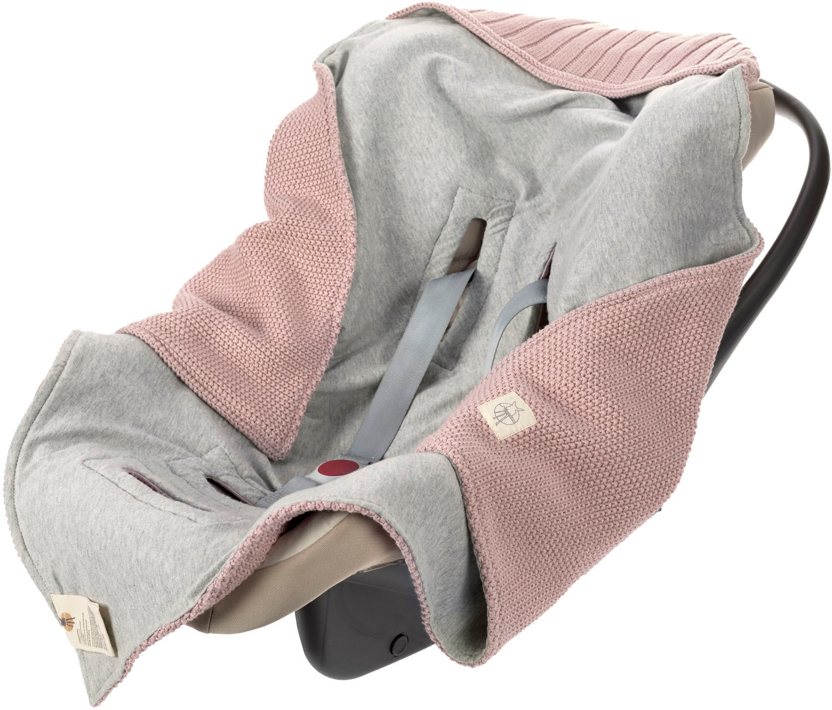 LÄSSIG Einschlagdecke »Einschlagdecke für Babyschale, dusty pink«, GOTS mad günstig online kaufen