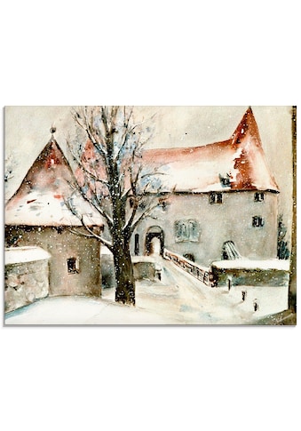 Artland Glasbild »Winter auf der Burg«, Gebäude, (1 St.) kaufen
