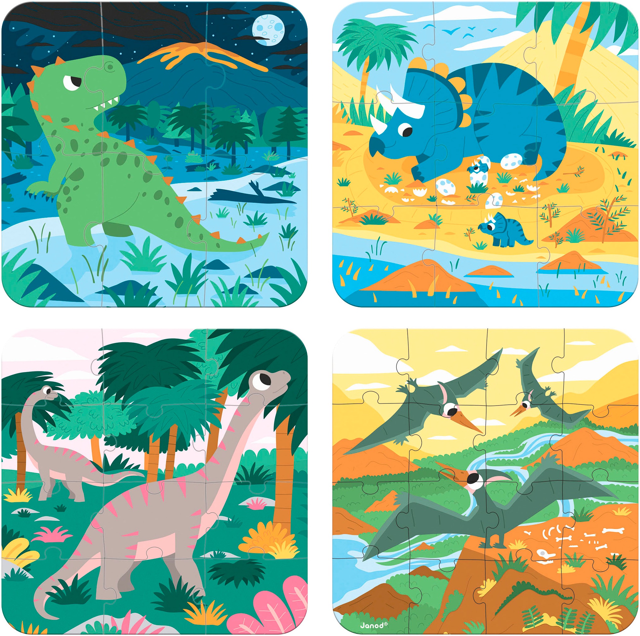 Janod Puzzle »Dinosauerier«, FSC®- schützt Wald - weltweit