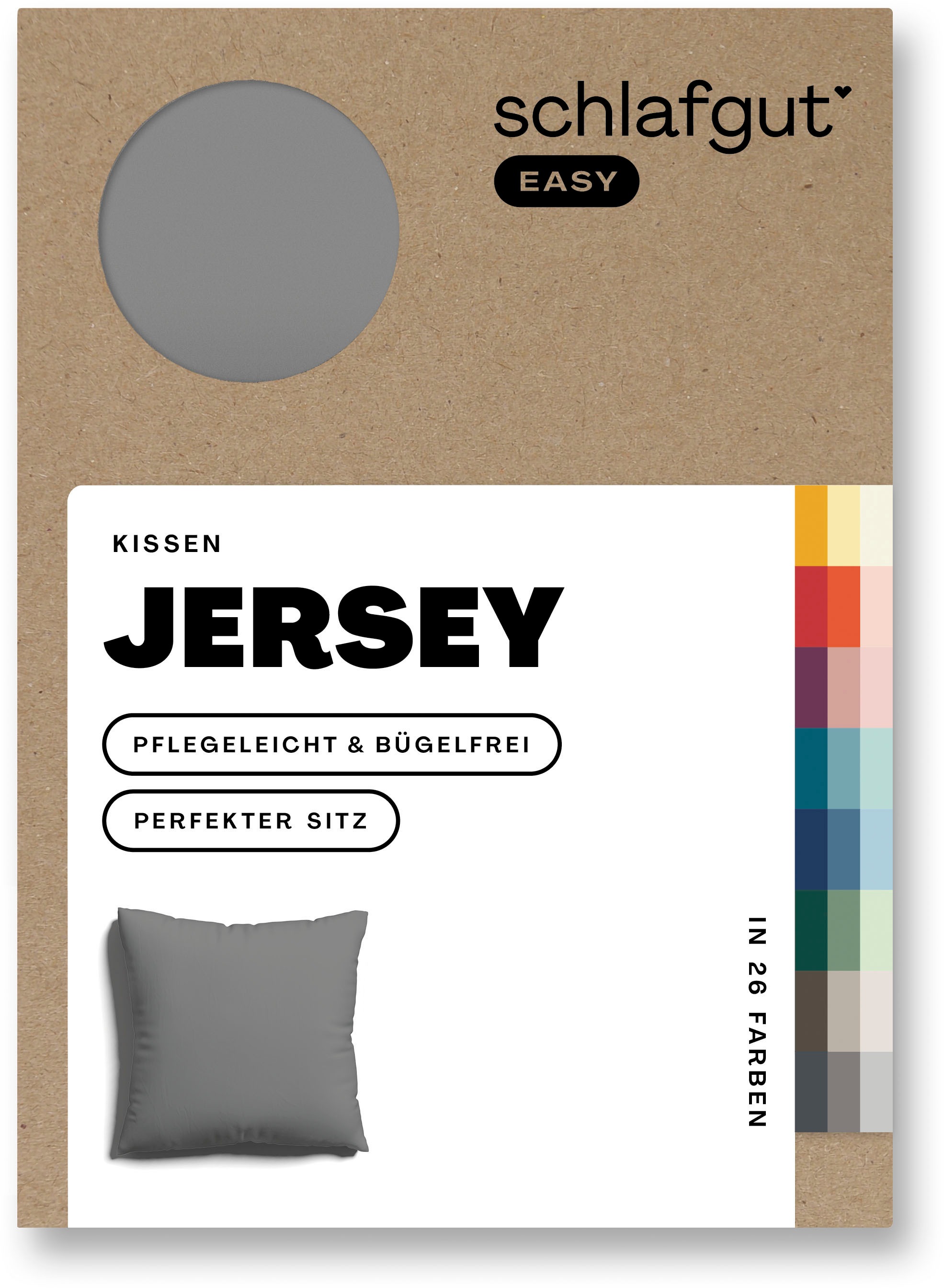 3. Bild von Schlafgut Kissenbezug »EASY Jersey«, (1 St.), Kissenhülle mit Reißverschluss, weich und saugfähig, Kissenbezug