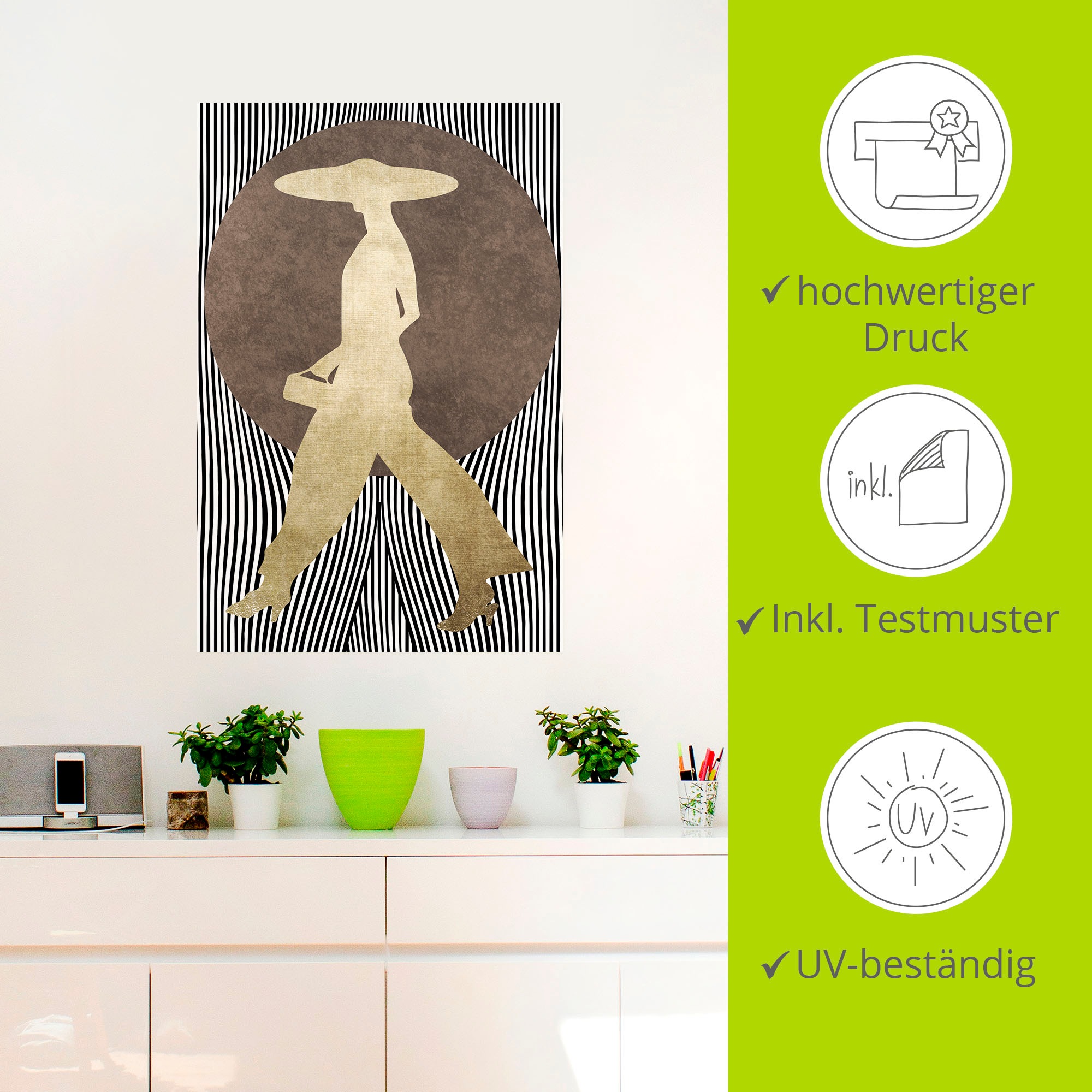 Artland Wandbild »Madame Noir«, Bilder von Frauen, (1 St.), als Alubild, Outdoorbild, Leinwandbild, Poster, Wandaufkleber