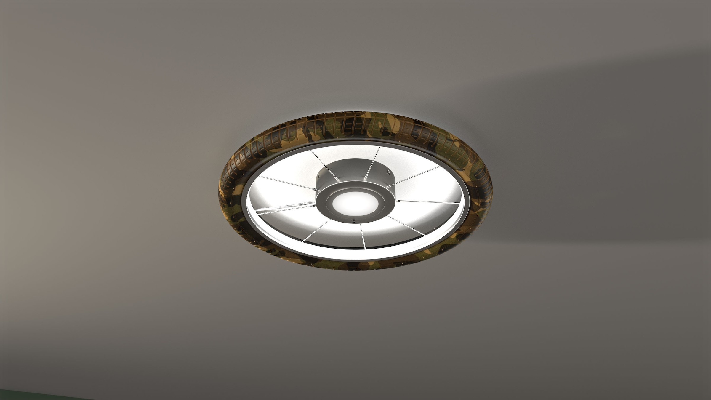 my home Deckenleuchte »Bela«, Leuchtmittel LED-Modul | LED wechselbar, RGB Funkfernbedienung, Reifenleuchte, Wheel