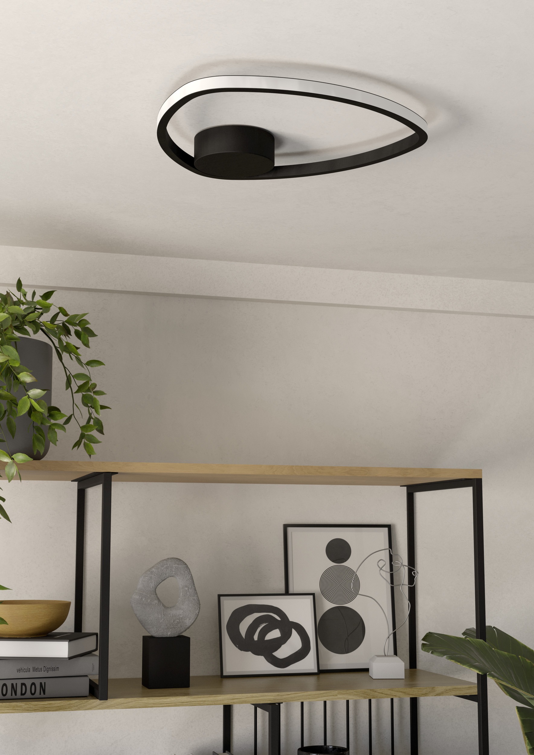 EGLO LED Deckenleuchte »MOSCHELLA Deckenlampe - Stahl, Alu - LED - 9,7W - I günstig online kaufen