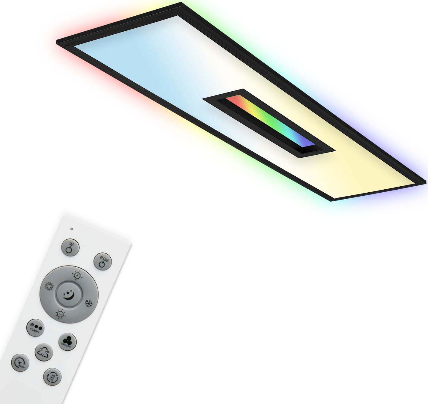 Telefunken LED Panel »319605TF CENTERBACK«, Leuchtmittel LED-Board | LED fest integriert, Deckenleuchte, RGB, Backlight, CCT, inkl. Fernbedienung, dimmbar