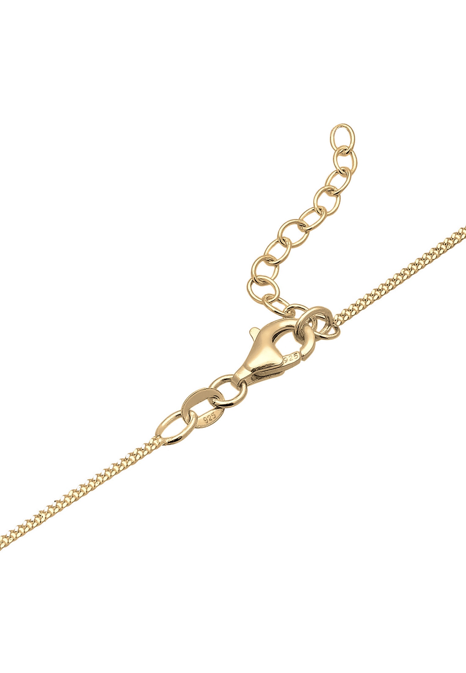 Elli Kette mit Anhänger »Feder Mondstein Weiß 925 Sterling Silber«