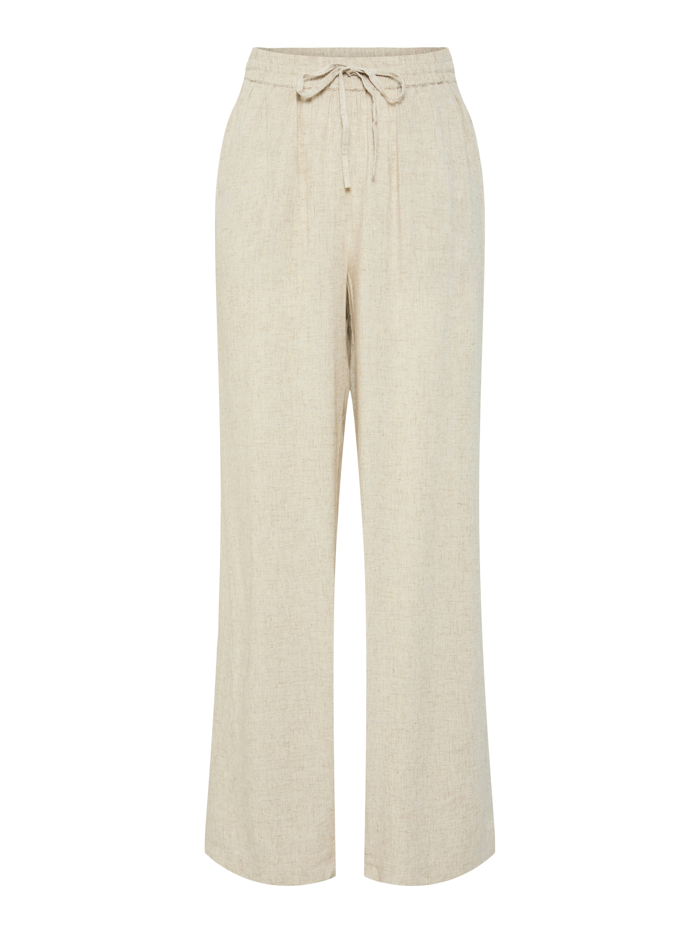 pieces Schlupfhose »PCPIA HW WIDE PANTS WVN NOOS«, Sommerhose, mit Leinen
