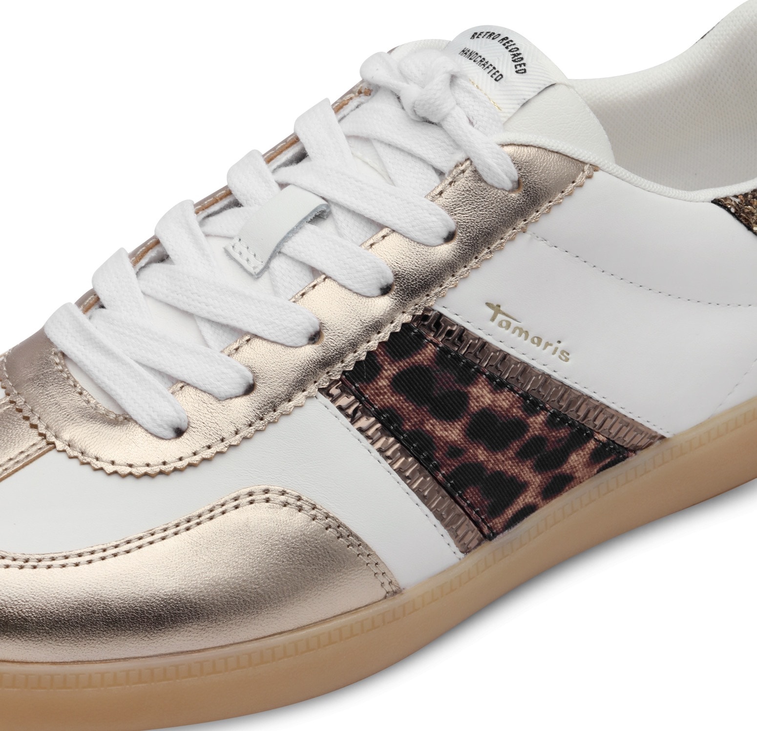 Tamaris Plateausneaker  , Freizeitschuh, Halbschuh, Schnürschuh mit Glitter an der Ferse