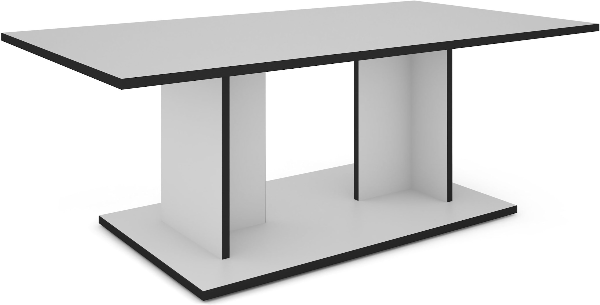 byLIVING Couchtisch »TOM« Eiche-Optik oder Weiß, Kante schwarz, Belastbarkeit 40 kg, B: 110 cm