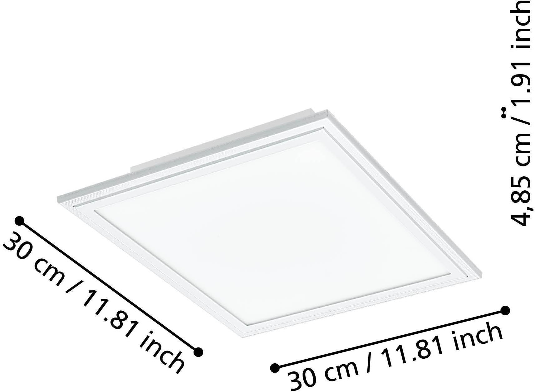 EGLO Deckenleuchte »SALOBRENA-Z« LED-Modul 1 Stk. warmweiß - kaltweiß Disco-Modus, App/Sprachsteuerung Alexa,‎30x30x5cm, exkl. Fernbedienung