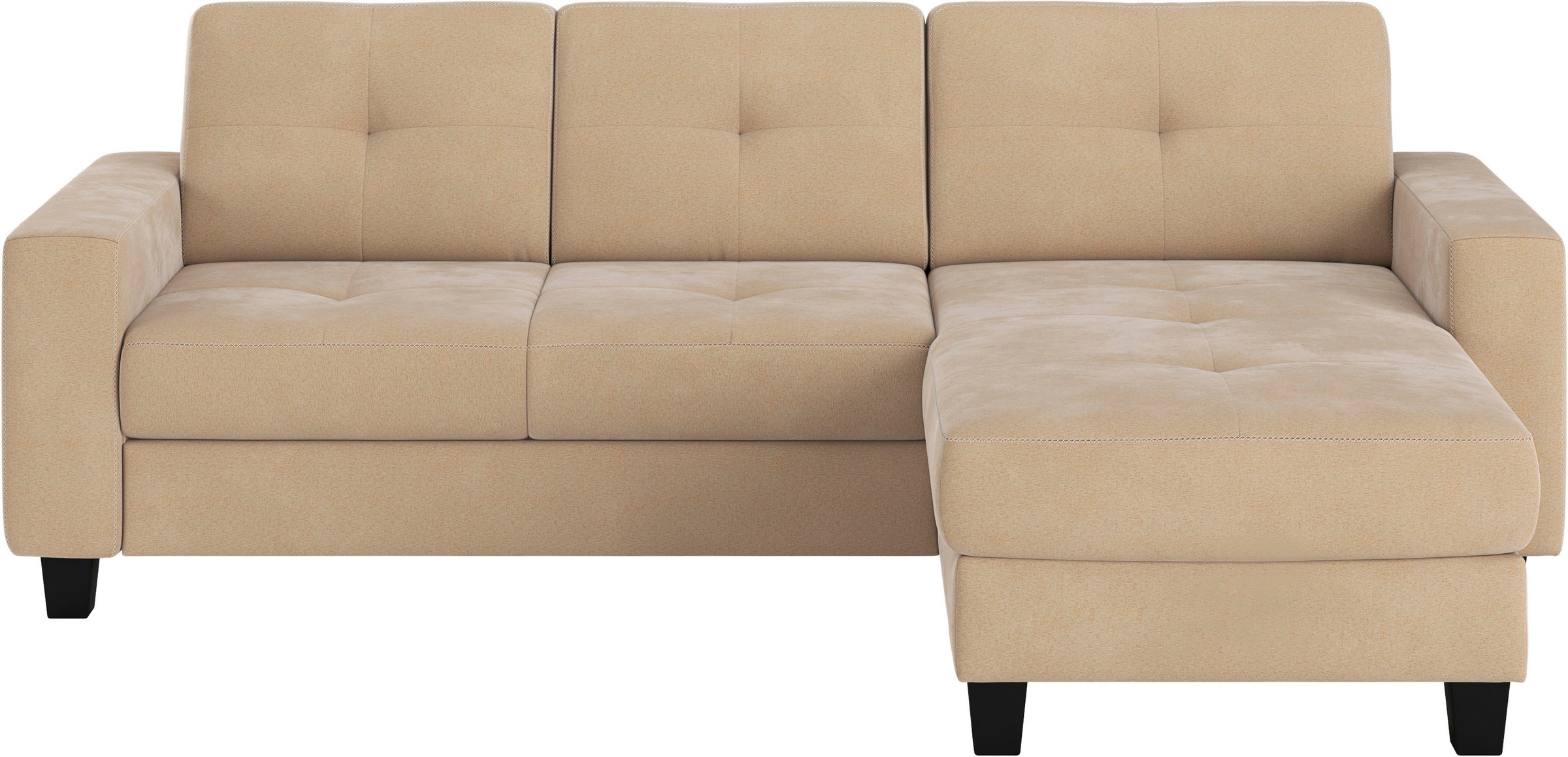 Places of Style Ecksofa »Varese L-Form«, wahlweise mit Bettfunktion und Bettkasten