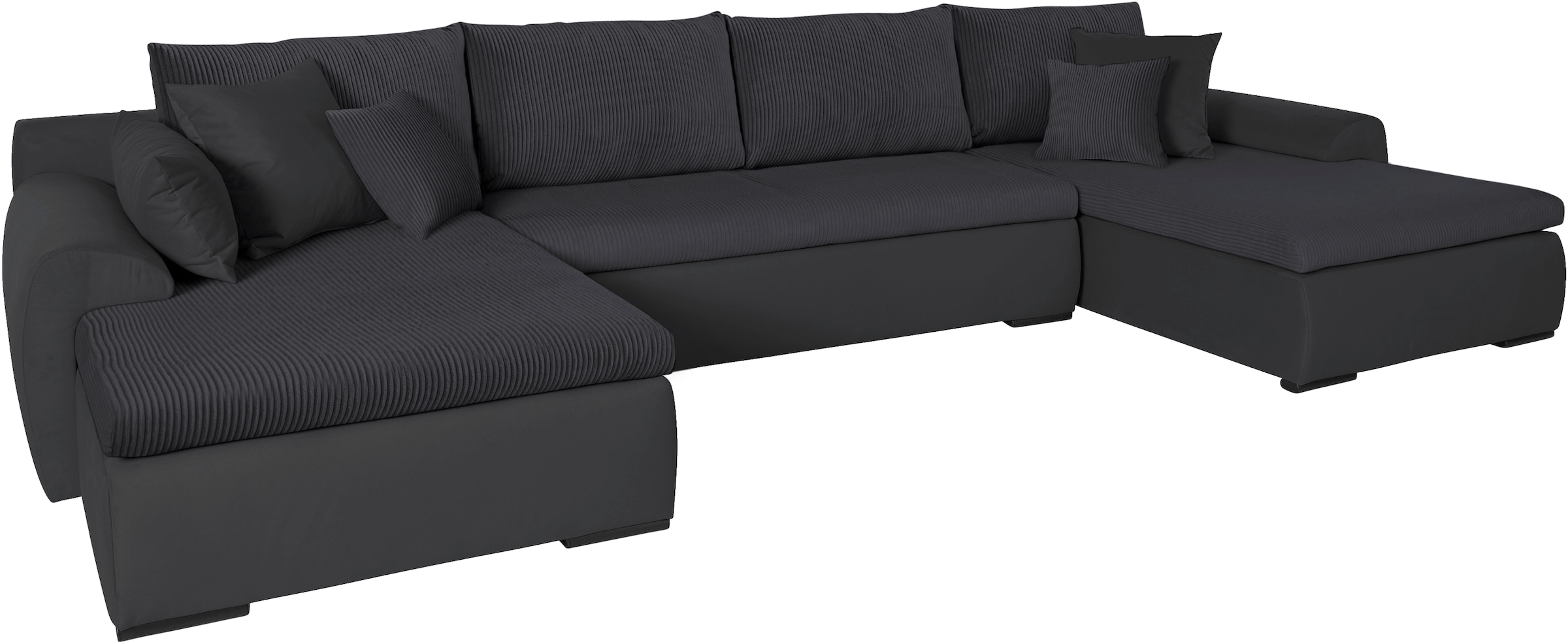 Home affaire Wohnlandschaft "Win U-Form" wahlweise mit Bettfunktion und Bet günstig online kaufen