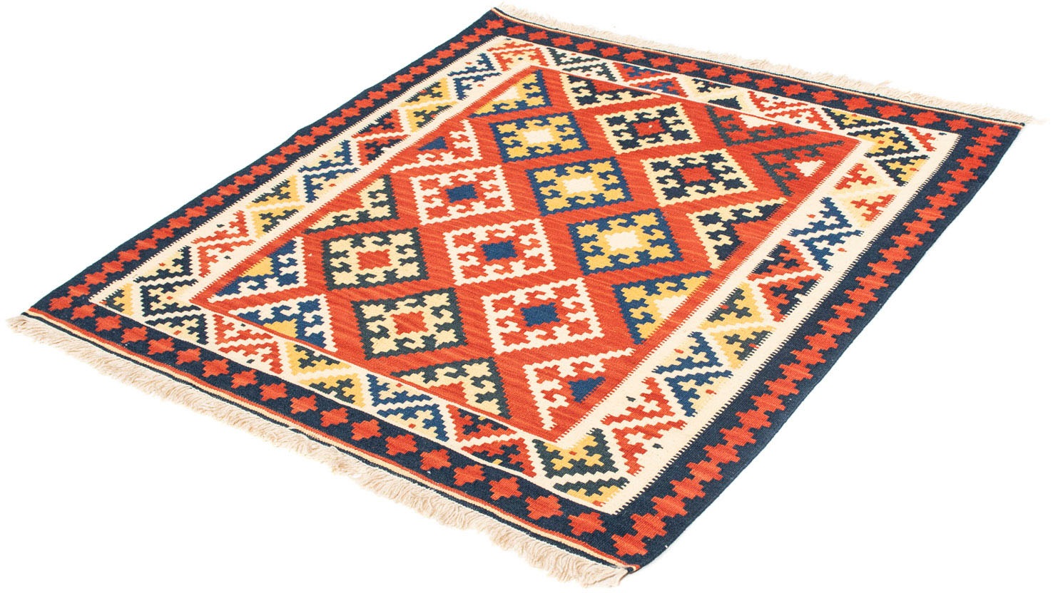 morgenland Wollteppich »Kelim - Oriental quadratisch - 103 x 102 cm - dunke günstig online kaufen