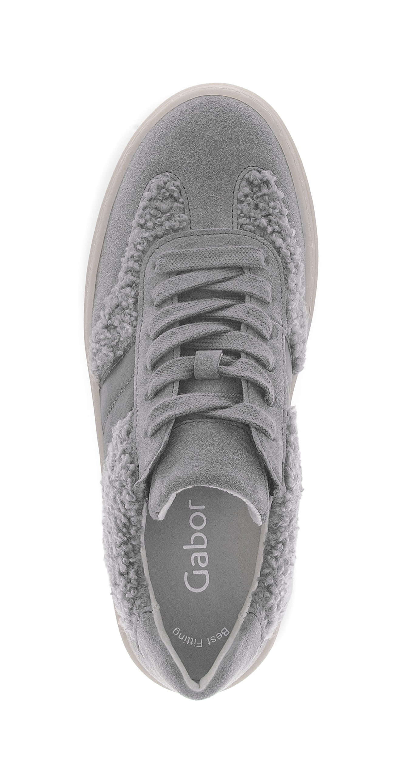 Gabor Plateausneaker, Freizeitschuh, Halbschuh, Schnürschuh in Teddy-Optik