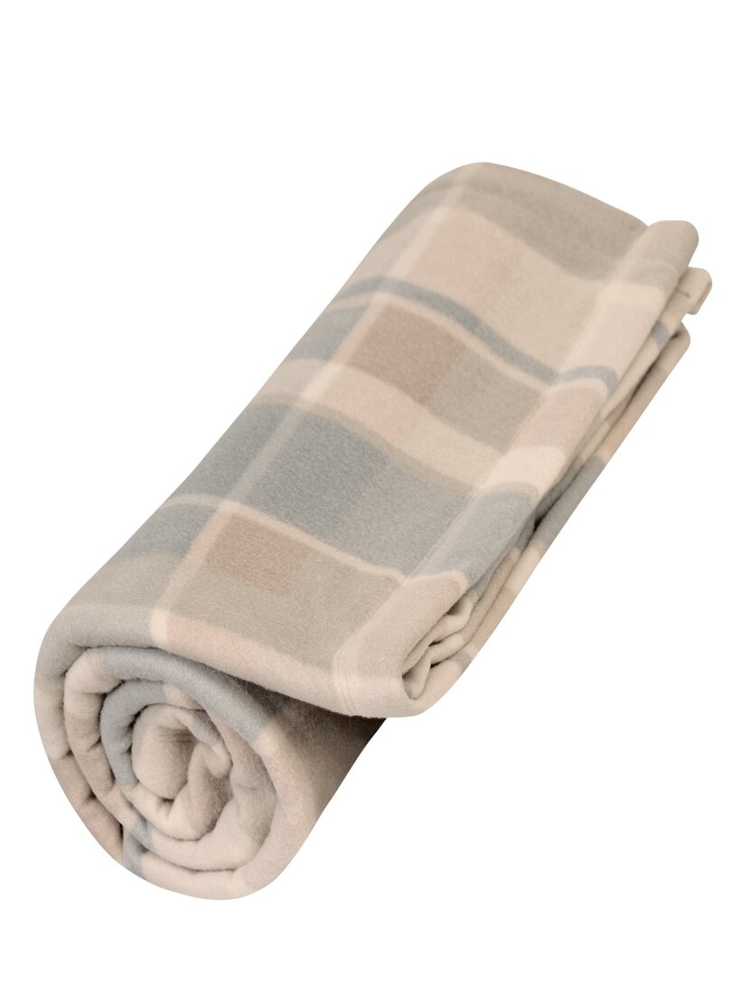 Fleeceschal »TRIGEMA Fleece-Decke mit Karo-Muster«, (1 St.)