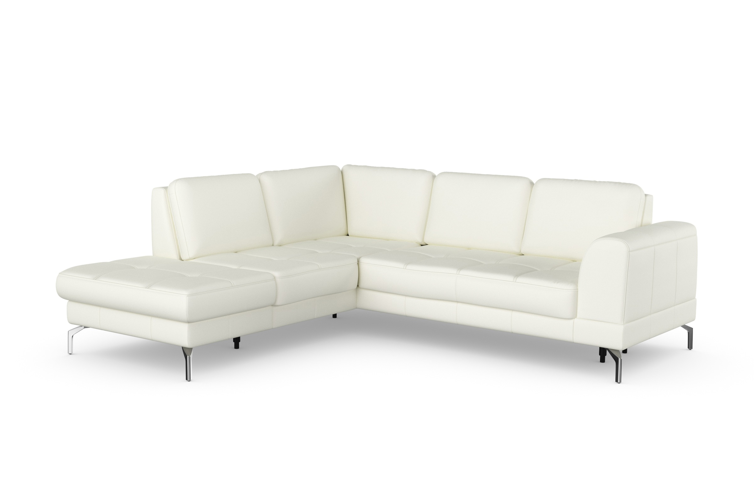 sit&more Ecksofa »Bendigo L-Form«, inklusive Sitztiefenverstellung, Bodenfreiheit 15 cm, in 2 Fußfarben