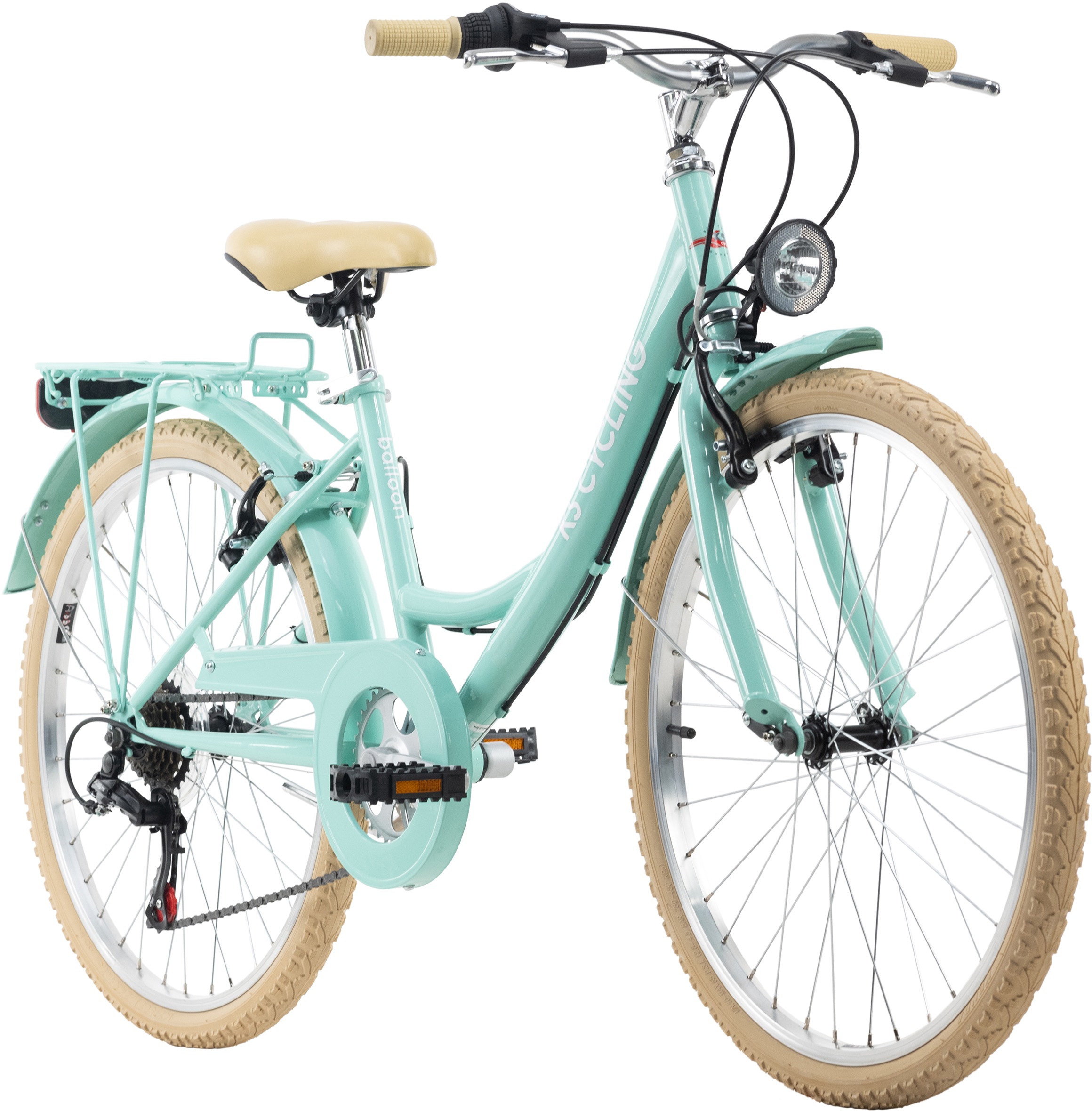 KS Cycling Jugendfahrrad »Balloon«, 6 Gang, Shimano, Tourney Schaltwerk, Kettenschaltung, für Damen, Kettenschaltung