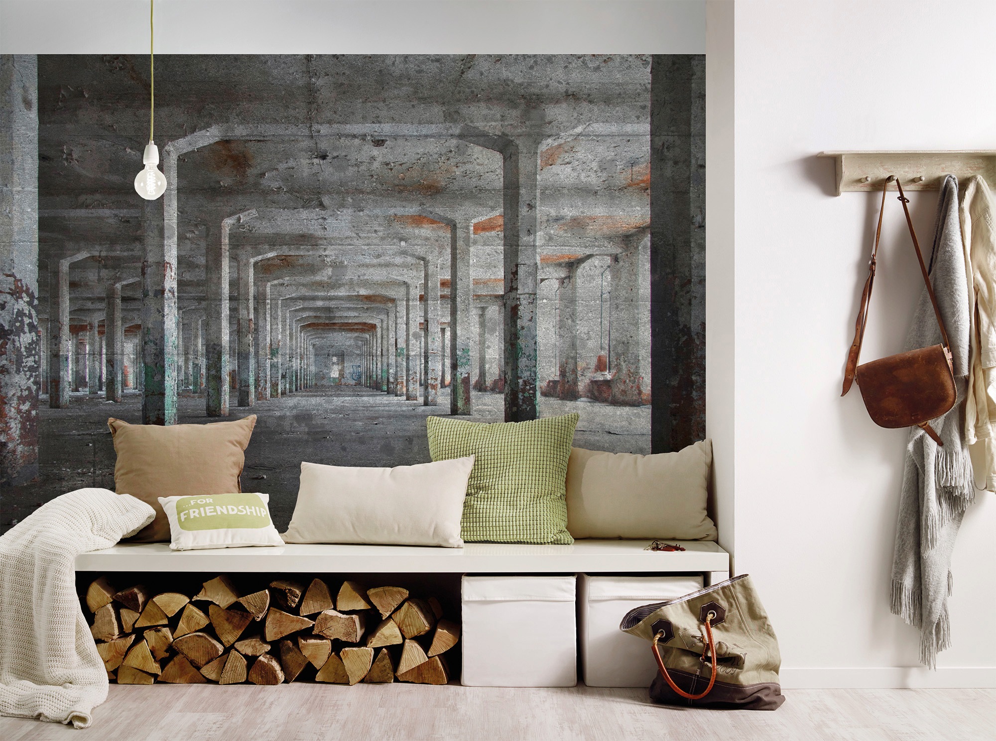 living walls Fototapete »Designwalls Concrete Posts«, Vlies, Wand, Schräge, Decke