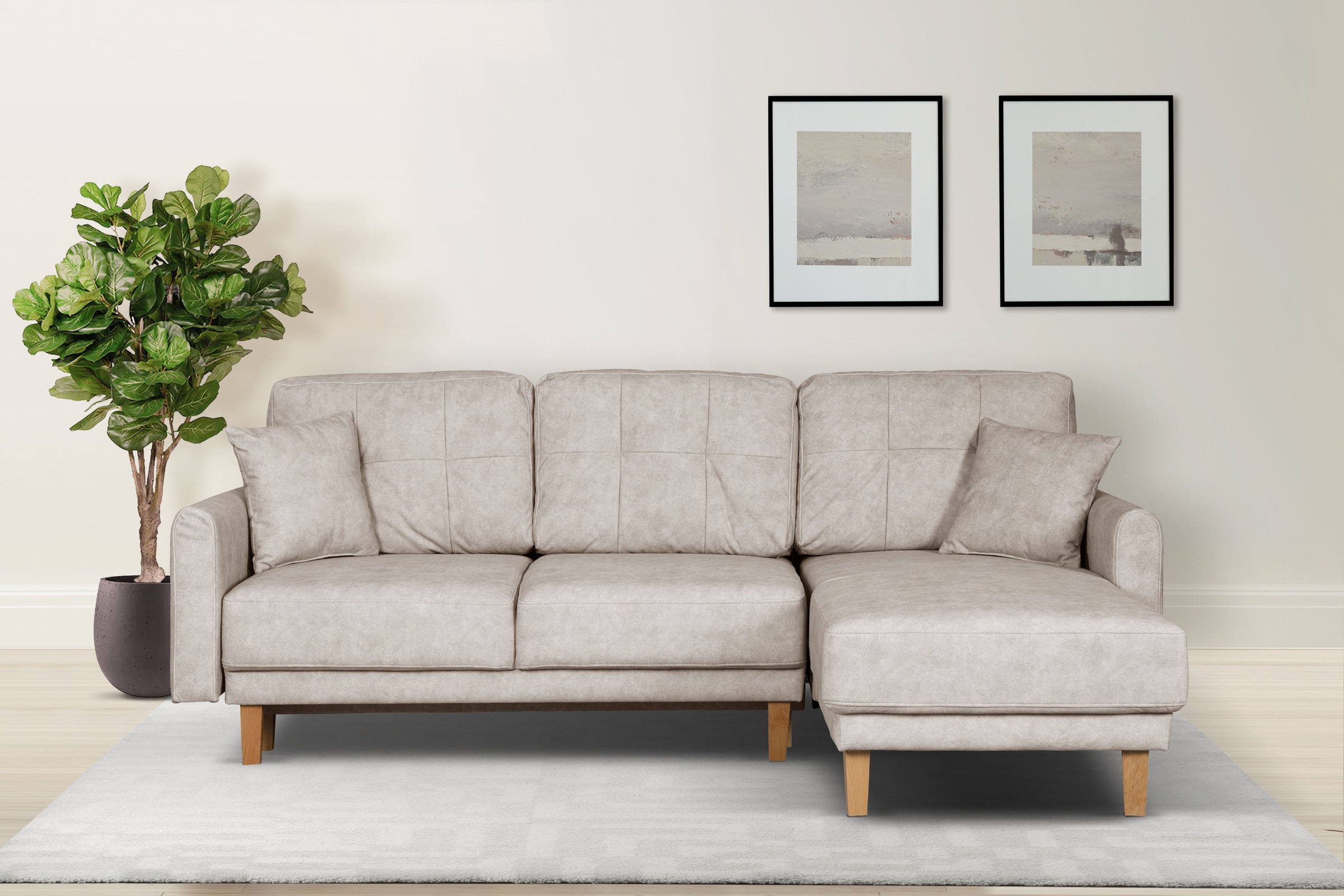 Home affaire Ecksofa »TRIPLO optionale Schlafsofa mit Bettkasten, Maße B/T/ günstig online kaufen
