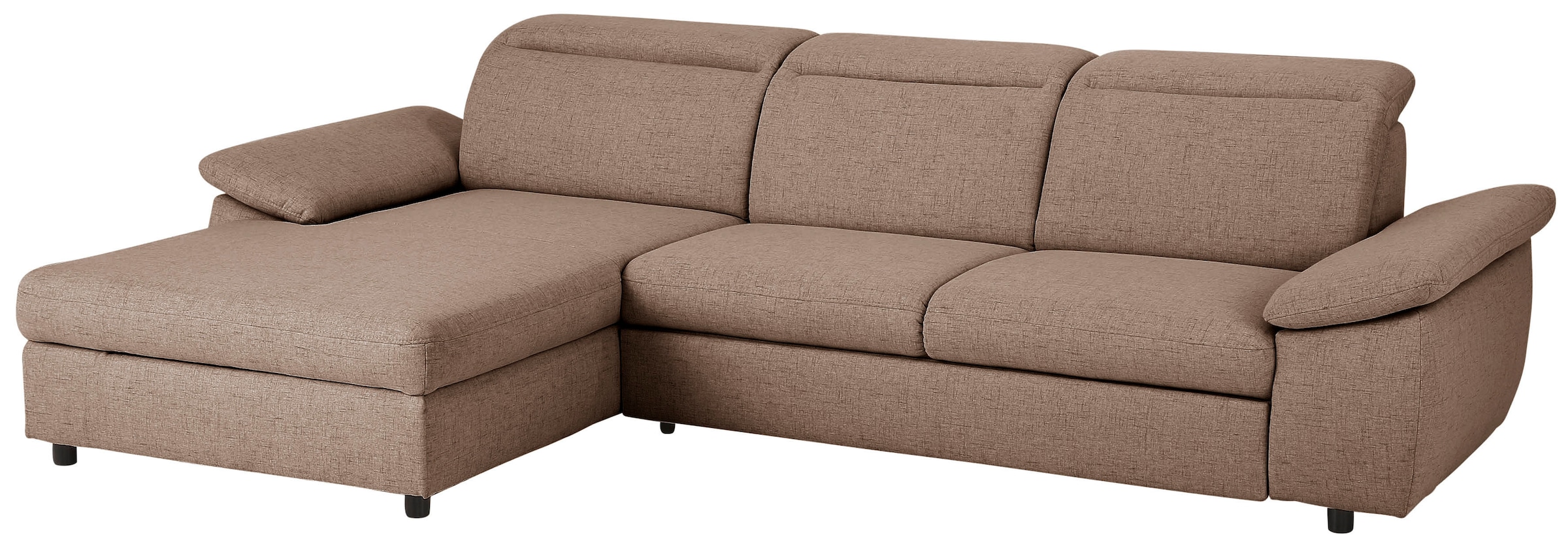 Home affaire Ecksofa »Mauritius L-Form«, mit Kopfteil- und Armlehnverstellung, mit Bettfunktion und Bettkasten