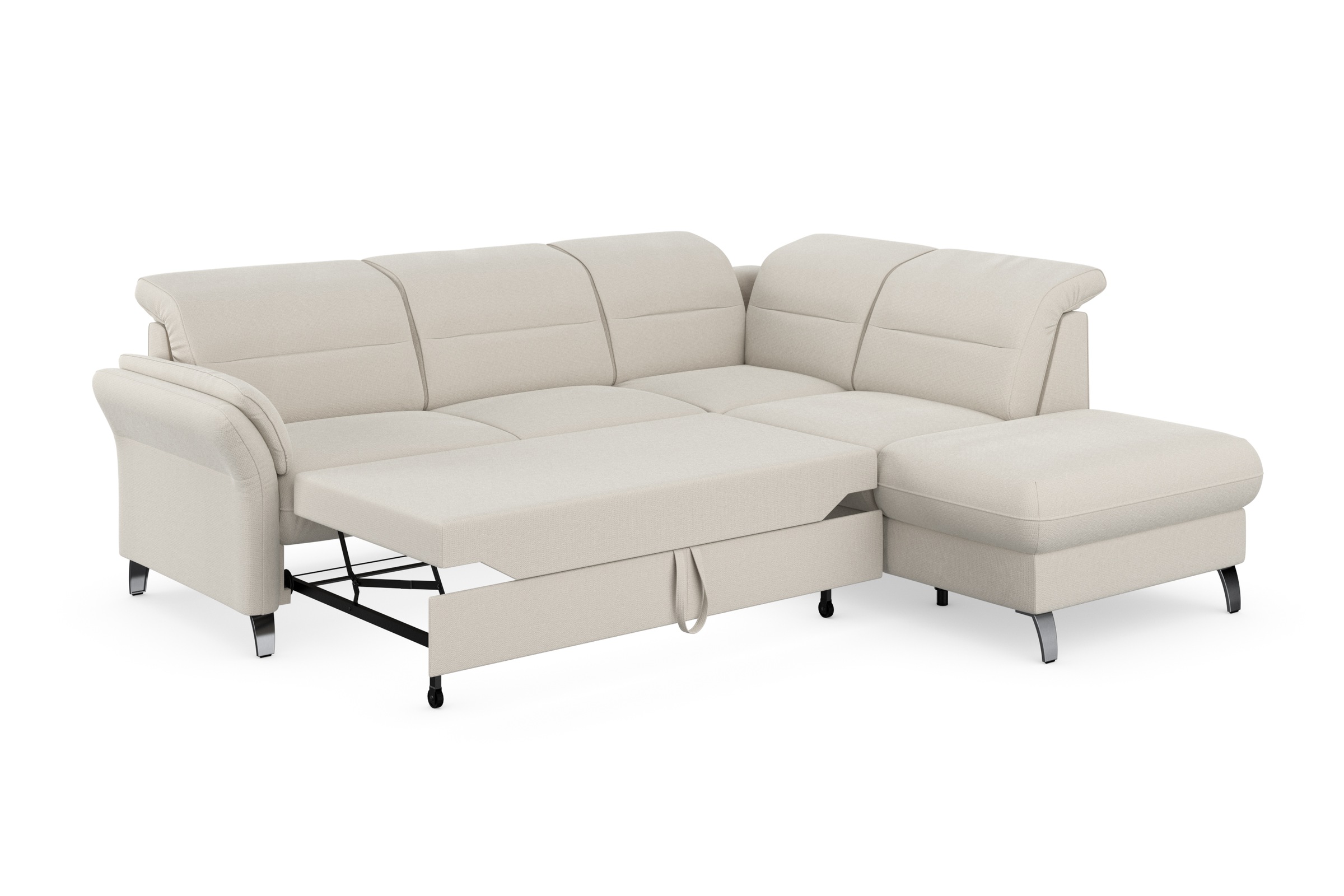 sit&more Ecksofa »Grenoble L-Form mit Federkern«, wahlweise mit Bettfunktion, Bettkasten, Arm- und Kopfteilverstellung