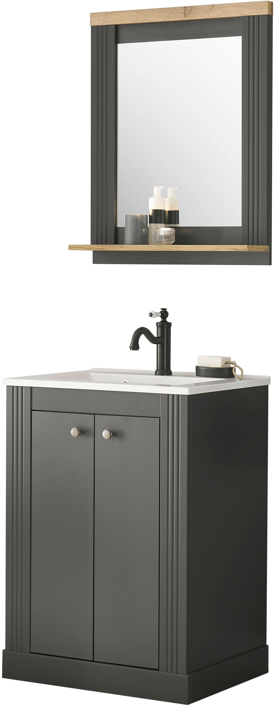 Home affaire Badmöbel-Set »WESTMINSTER, Bad im Landhausstil, 2-teiliges Bad günstig online kaufen