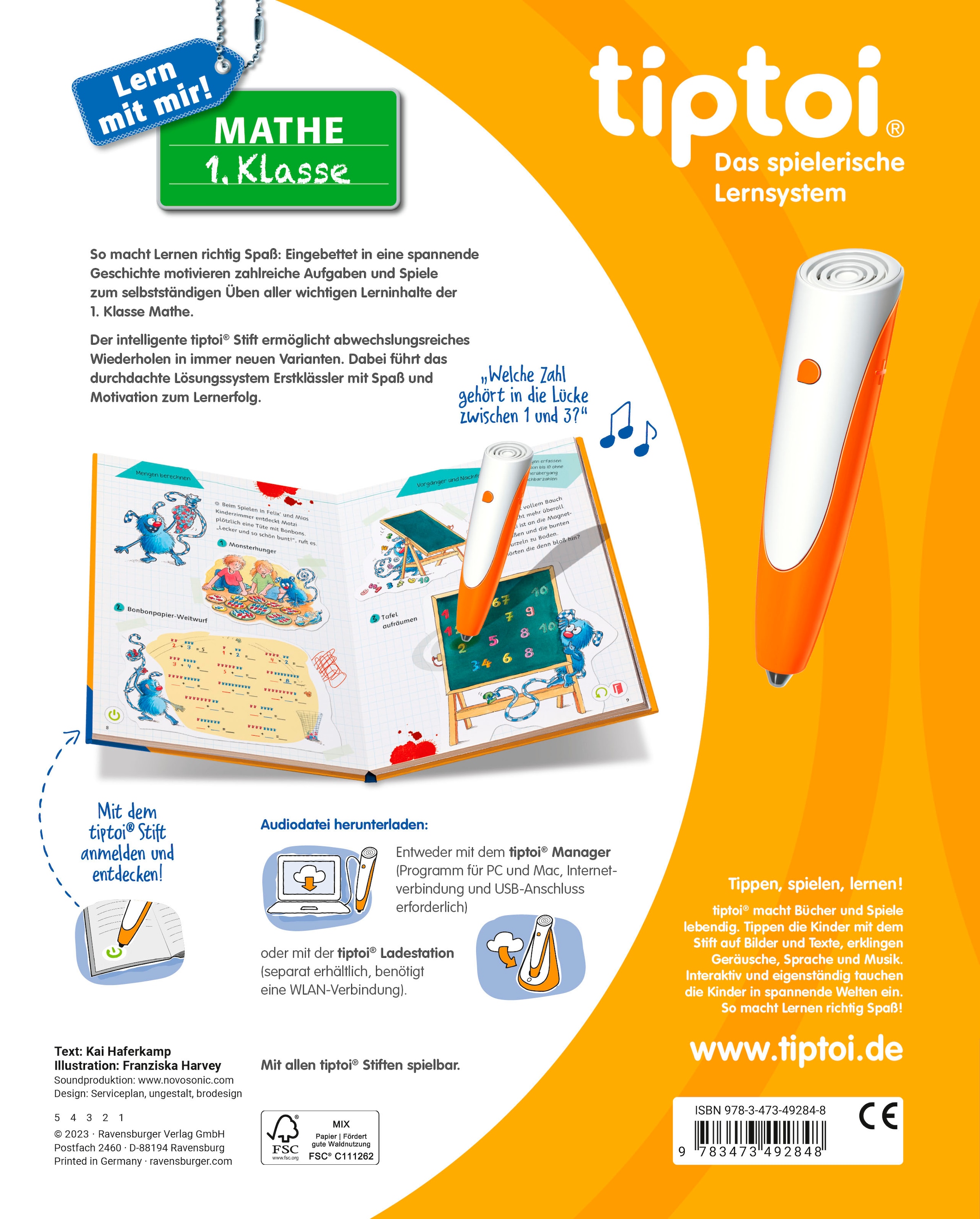 Ravensburger Buch »tiptoi® Lern mit mir! Mathe 1. Klasse«