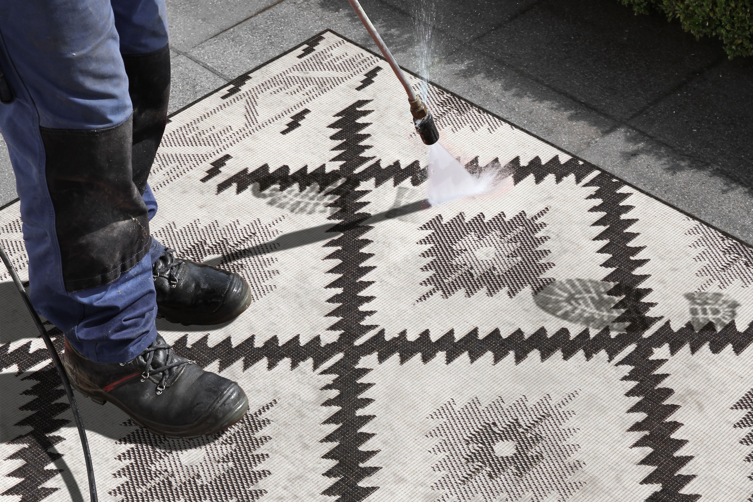 NORTHRUGS Teppich »Malibu Wendeteppich«, rechteckig, 5 mm Höhe, In-& Outdoor, Wetterfest, Balkon, Läufer, Wohnzimmer, Wasserfest