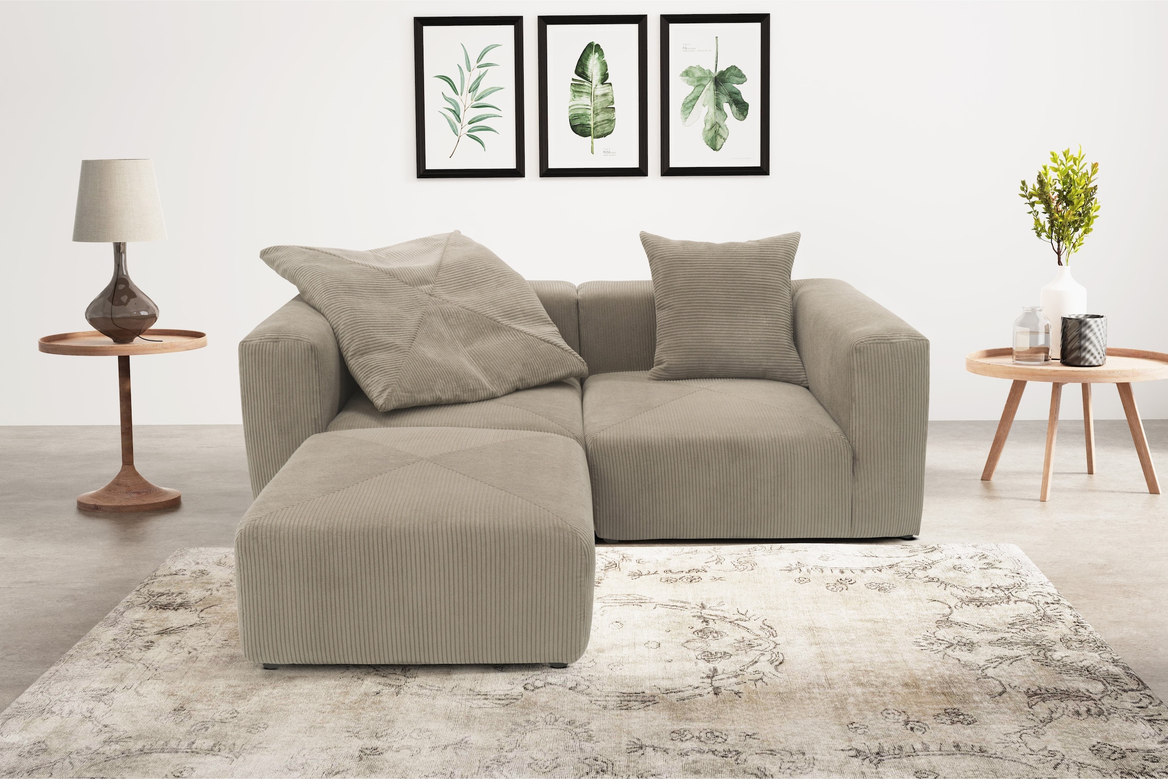 Home affaire Ecksofa »Gerrid L-Form« Cord, Modulsofa, bestehend aus 2 Eckel günstig online kaufen