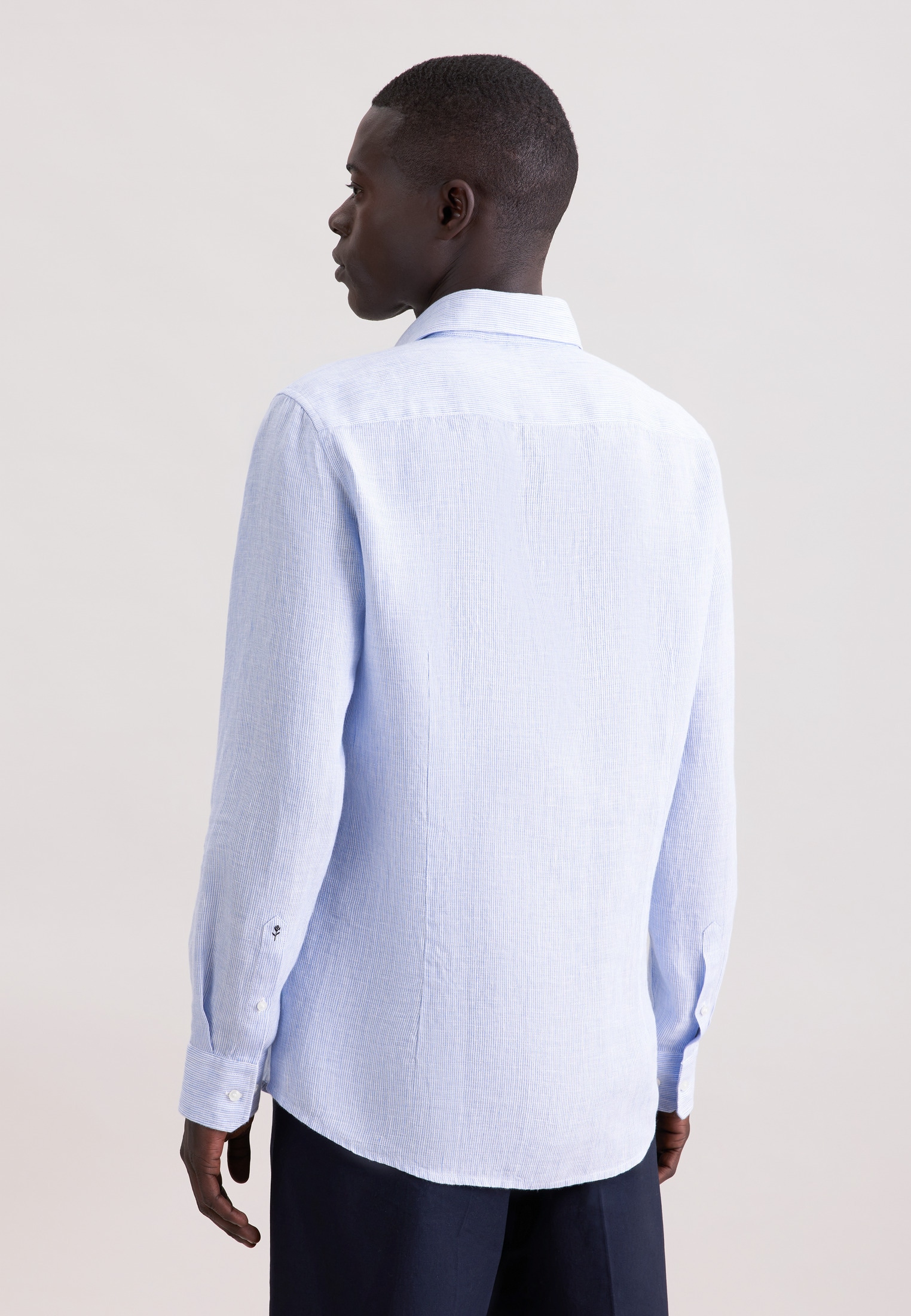 seidensticker Leinenhemd »Schwarze Rose« Slim 1/1 Kentkragen Gestreift