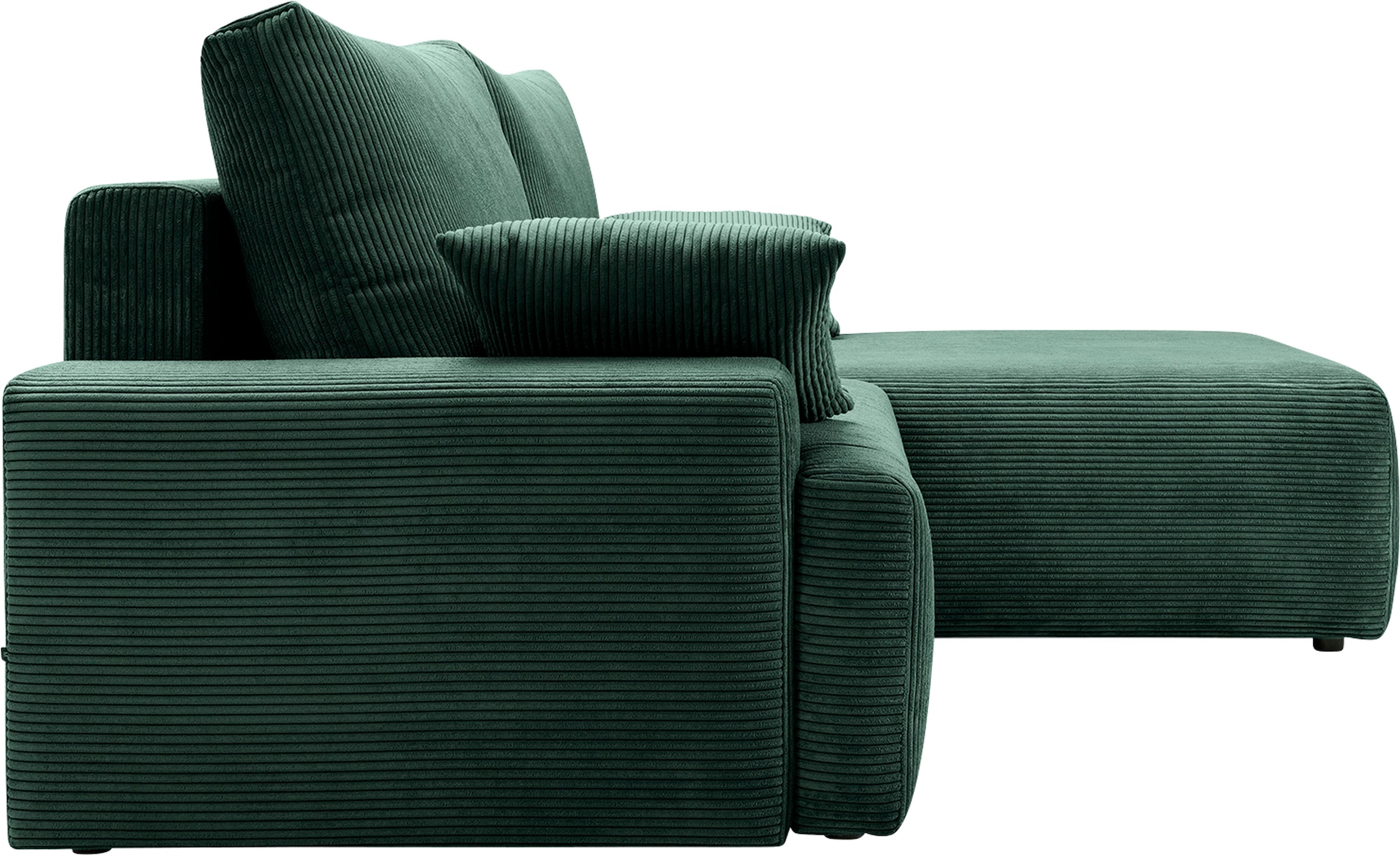 exxpo - sofa fashion Ecksofa »Orinoko, aktuelles Design und hoher Sitzkomfort, L-Form«, inkl. Bettfunktion und Bettkasten, schöne Farben im angesagten Cord