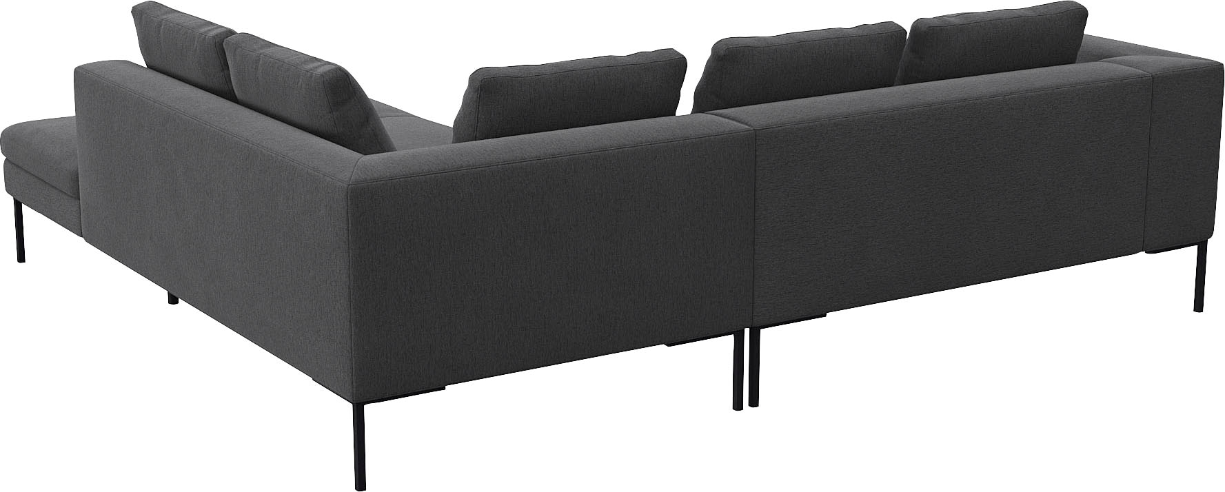 FLEXLUX Ecksofa »Loano, superbequemer Sitzkomfort durch Kaltschaum im Sitz, L-Form«, modernes Sofa, frei im Raum stellbar, lose Kissen, hoher Fuß