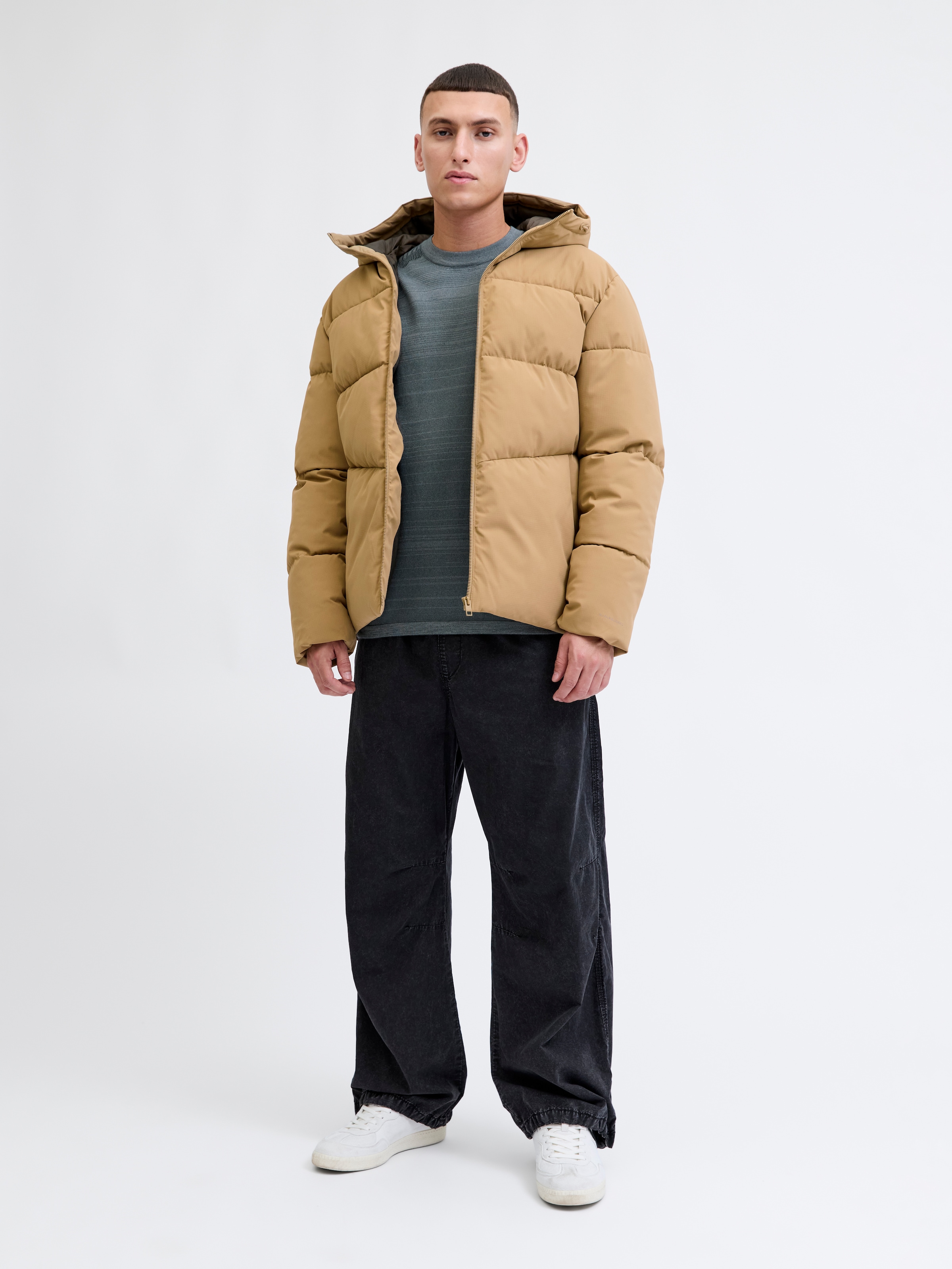 Jack & Jones Steppjacke »JJGLOBAL PUFFER JACKET« mit Kapuze