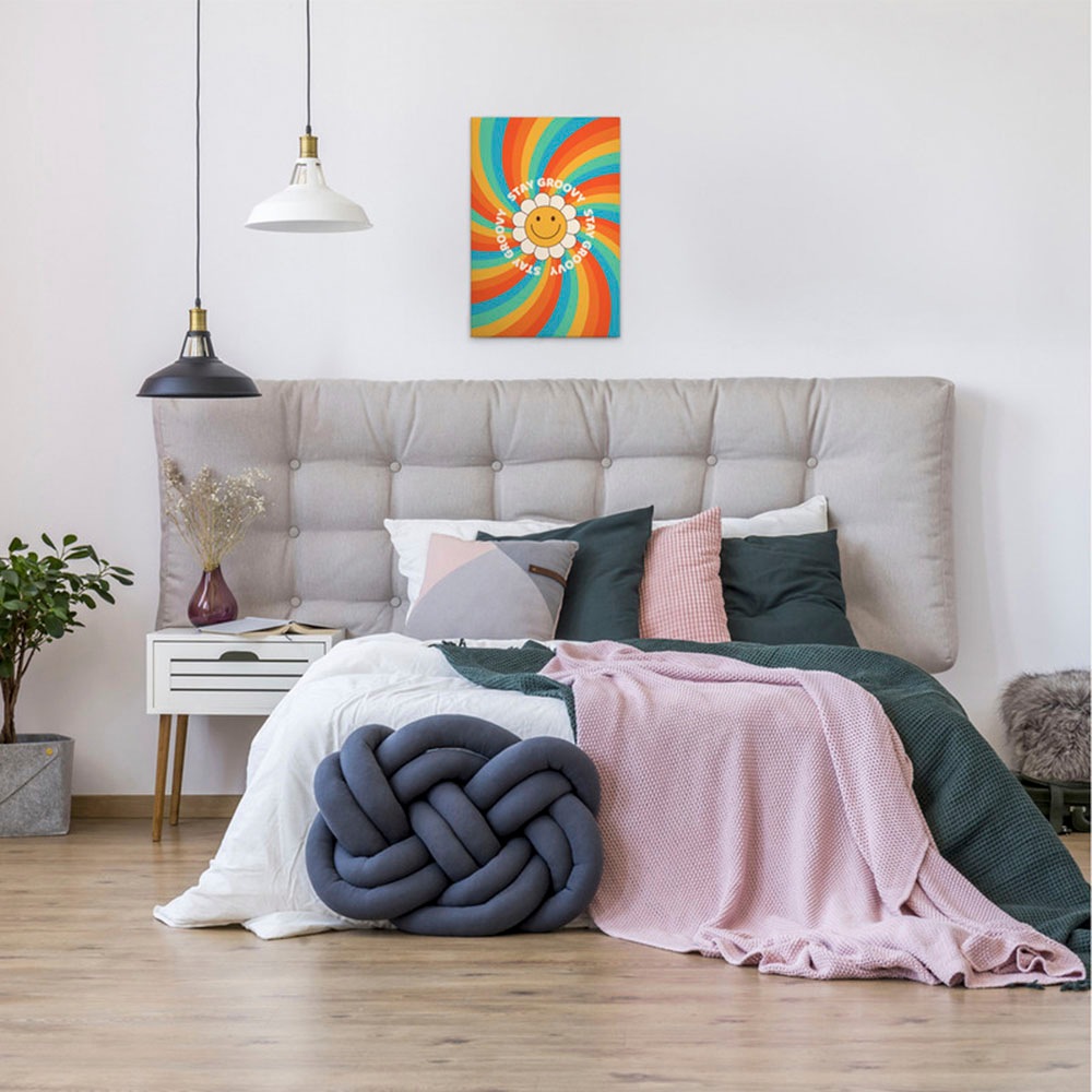 A.S. Création Leinwandbild »Flower Power 2 - Wandbild Bunt Gelb Creme Keilr günstig online kaufen