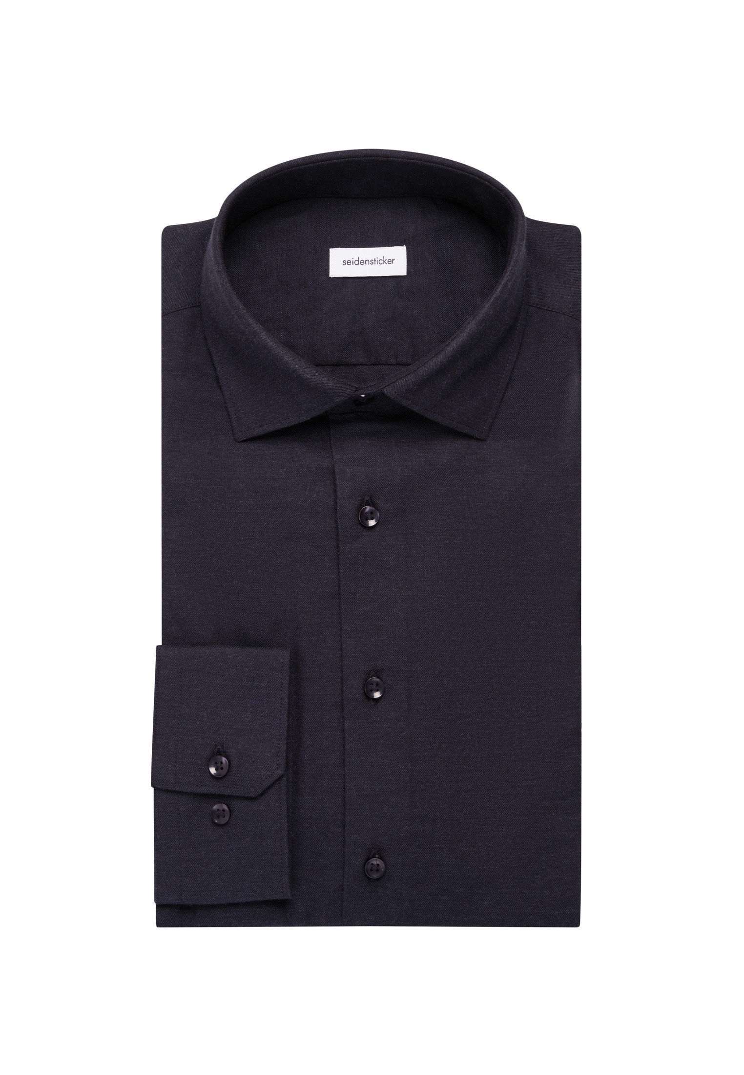 seidensticker Flanellhemd »Schwarze Rose«, Slim 1/1 Kentkragen Flanell