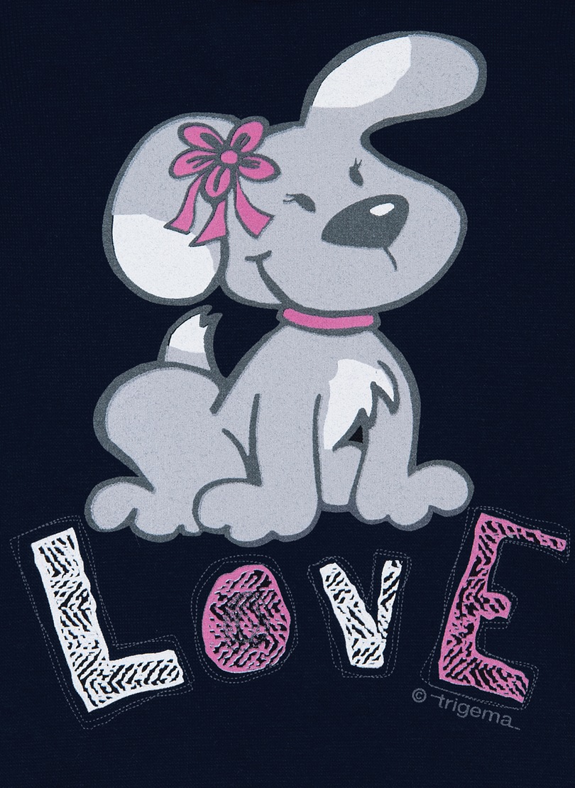 Trigema T-Shirt »TRIGEMA Baby-Shirt mit niedlichem Aufdruck«, (1 tlg.)