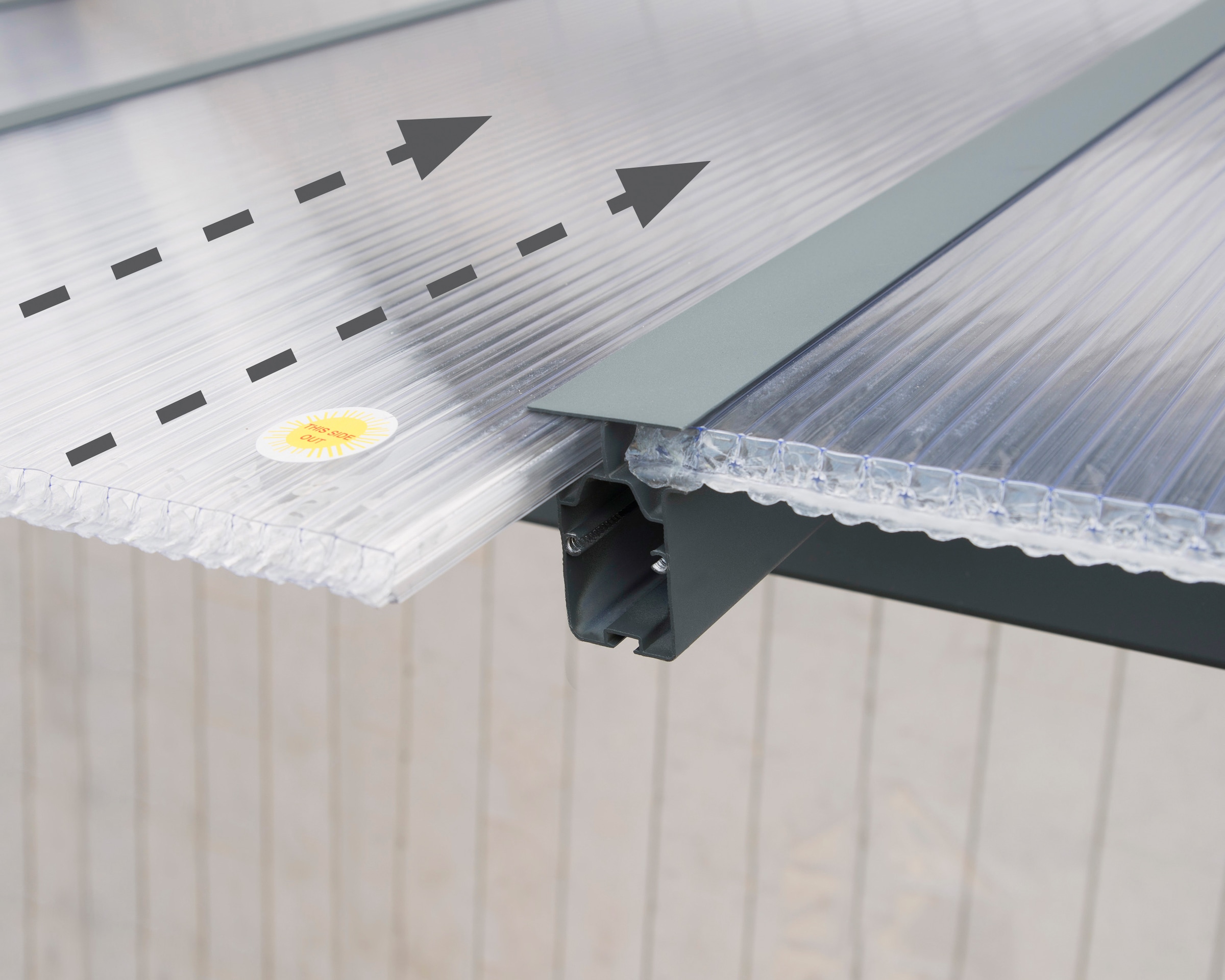 Palram - Canopia Terrassendach »Olympia 3x9.71«, BxT: 980x295 cm