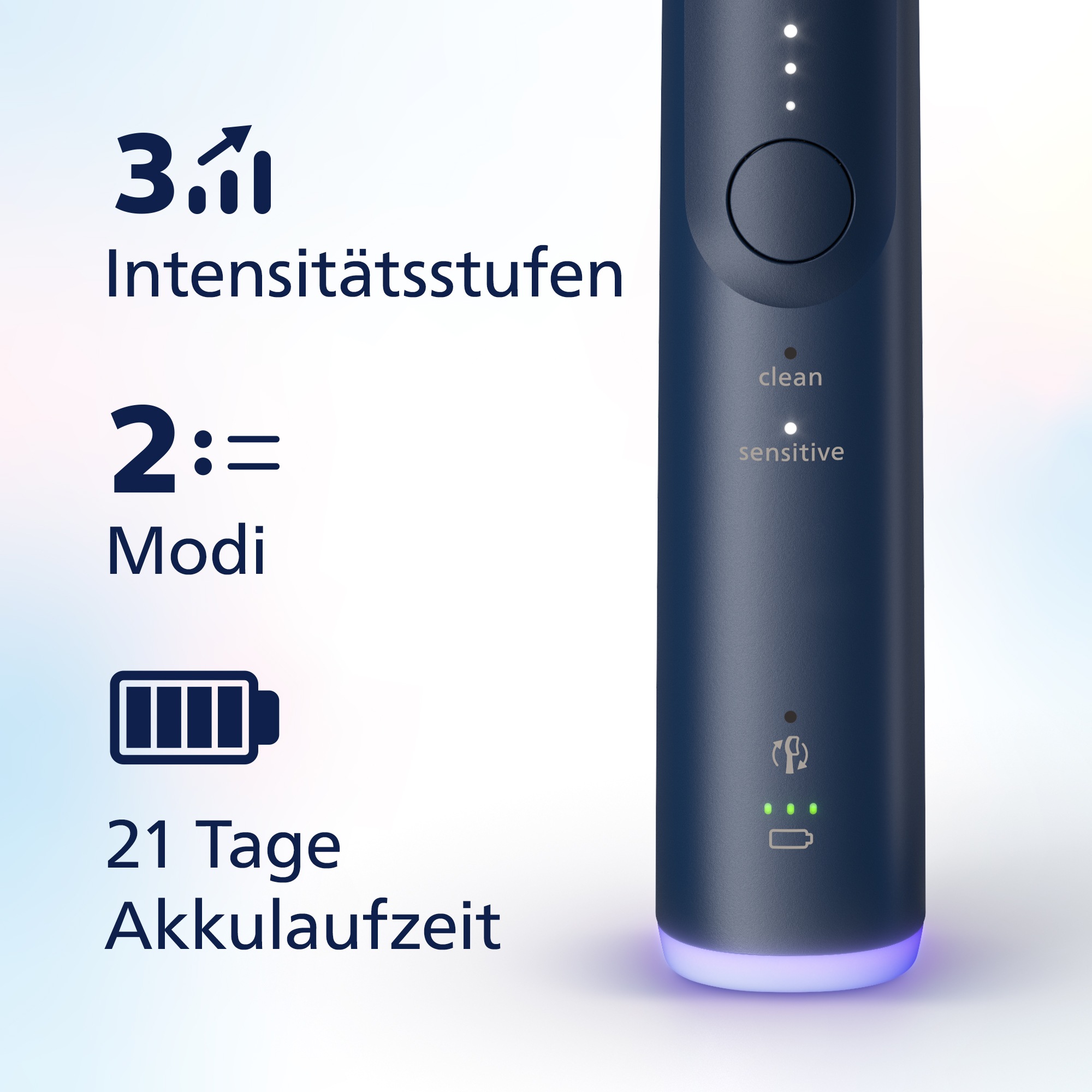 Philips Sonicare Elektrische Zahnbürste »Series 6100«, 1 St. Aufsteckbürsten, mit Andruckkontrolle, 2 Putzeinstellungen und 3 Intensitätsstufen