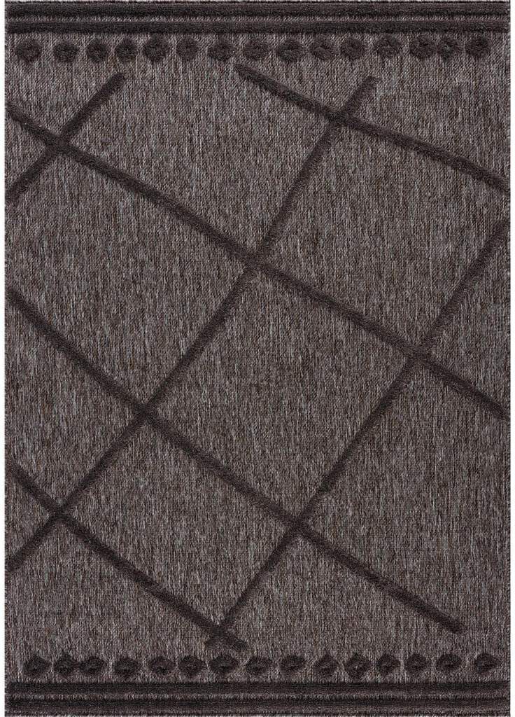 Carpet City Teppich »In-& Outdoorteppich Santorini 58578, 3D-Effekt, Raute-Optik«, rechteckig, 5 mm Höhe, Wetterfest & UV-beständig für Terrasse, Balkon, Küche, Flur